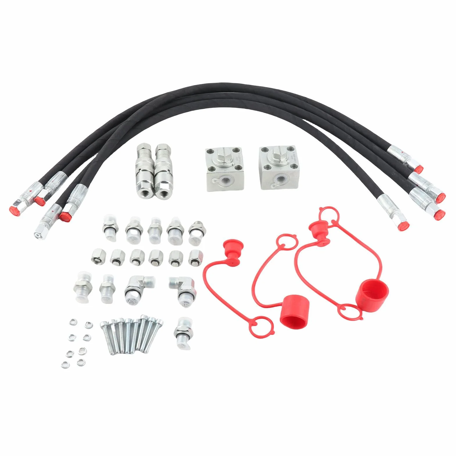 Valvola di Deflessione Idraulica 3 Percorsi 1-2 Tonnellate Mini Escavatori Cinesi 31" Tubi Connessioni Rapide Accessori