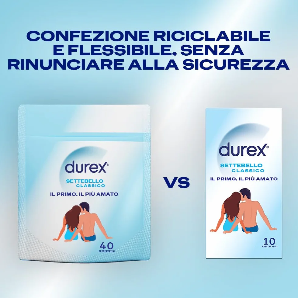 Durex Settebello Classico Preservativi 40 Profilattici