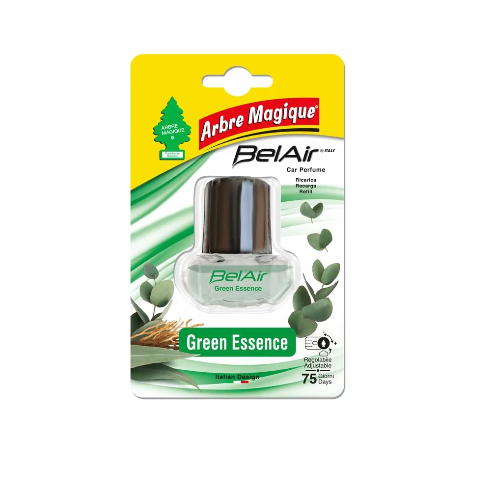 Arbre Magique Belair Giugiaro Easy Deodorante Auto Fragranza Green Essence Ricarica per Emanatore