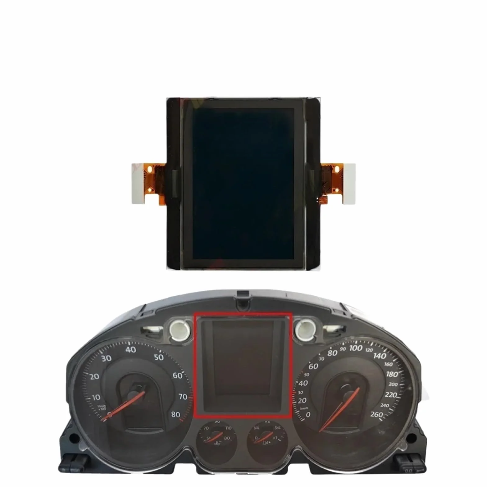 Display compatibile con VW Passat 3C, Jetta, Golf V GTi 1K, Touran 1T, quadro strumenti Skoda Octavia (2005-2010)