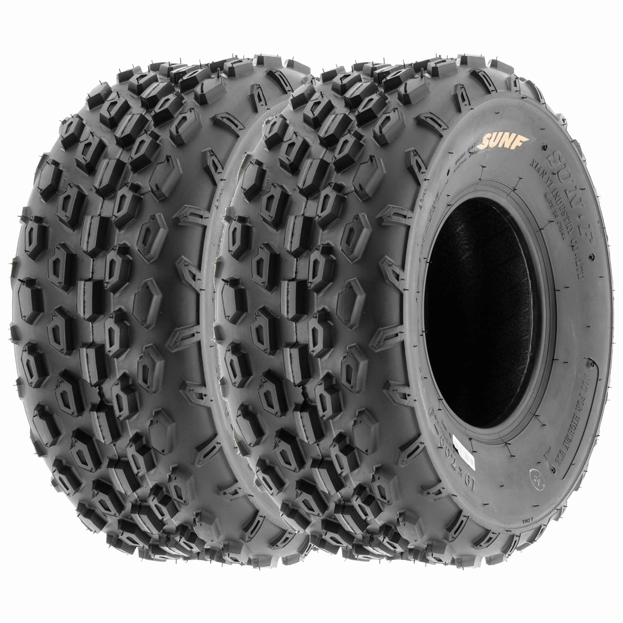 SunF A015 19x7-8 19x7x8 Da corsa ATV UTV Pneumatici sportivi 6PR TL 28F E4, set di 2 pezzi