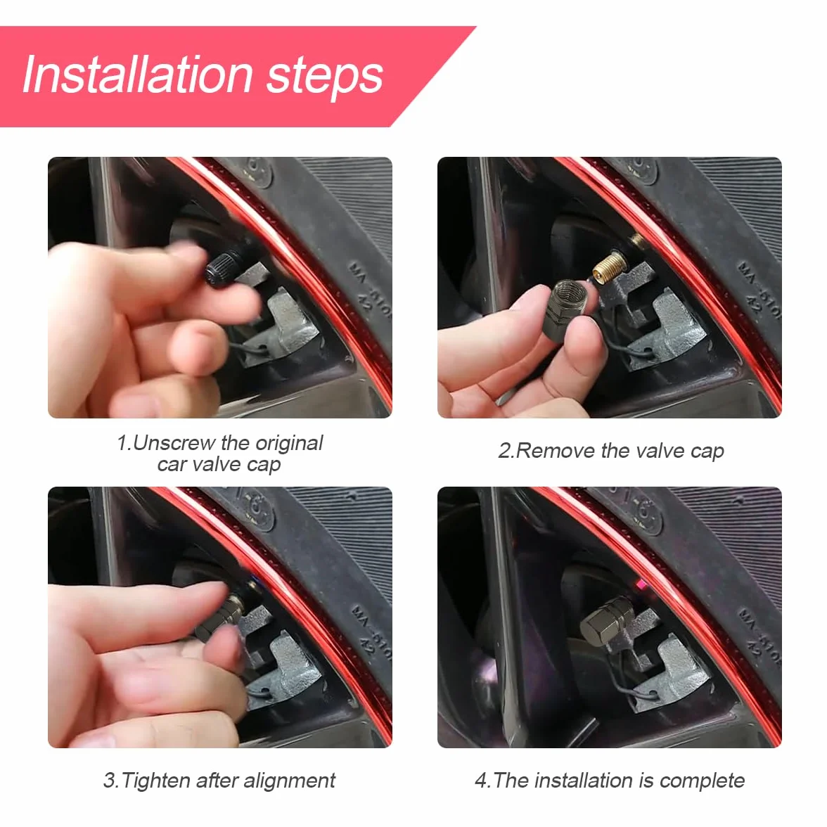 CGEAMDY Tappi Valvole Pneumatici Auto, 12 Pezzi Tappo Antipolvere Della Ruota Dell'Automobile In Alluminio, Valvola Impermeabile Del Pneumatico Per Auto, Camion, Moto, Suv E Biciclette (Grigio)