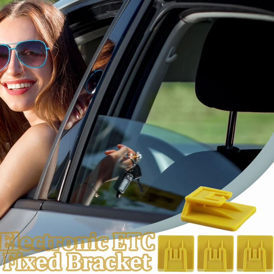 Clip Supporto per T.pass - 1 Pezzi Clip per Telepedaggio 2019 Sistema di Fissaggio Removibile, 3 x 3 cm, Porta T.pass per auto,Clip di supporto per Telepedaggio (modello T.Pass 2019) per auto