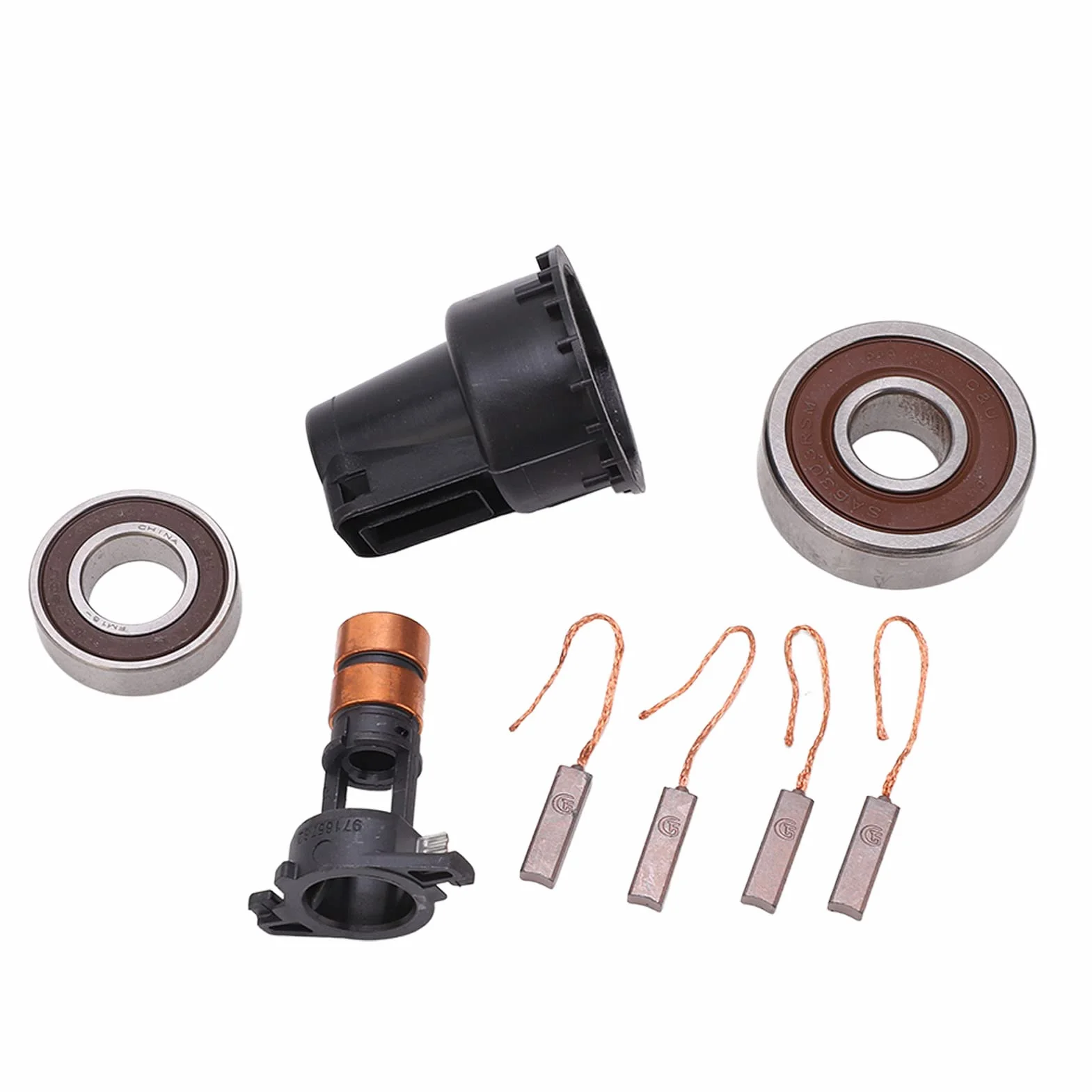 Akozon Kit di Riparazione Dell'alternatore Spazzole Ad Anello di Scorrimento Cuscinetti di Ricambio 230090 Sostituzione per 0124515010 0124525139
