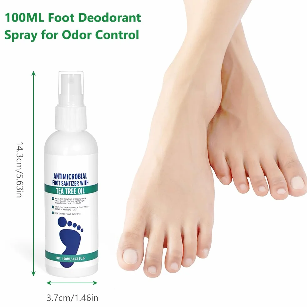 AOOWU Spray Antifungino del Piede, 100ml Trattamento Piede d'Atleta ad Azione Rapida