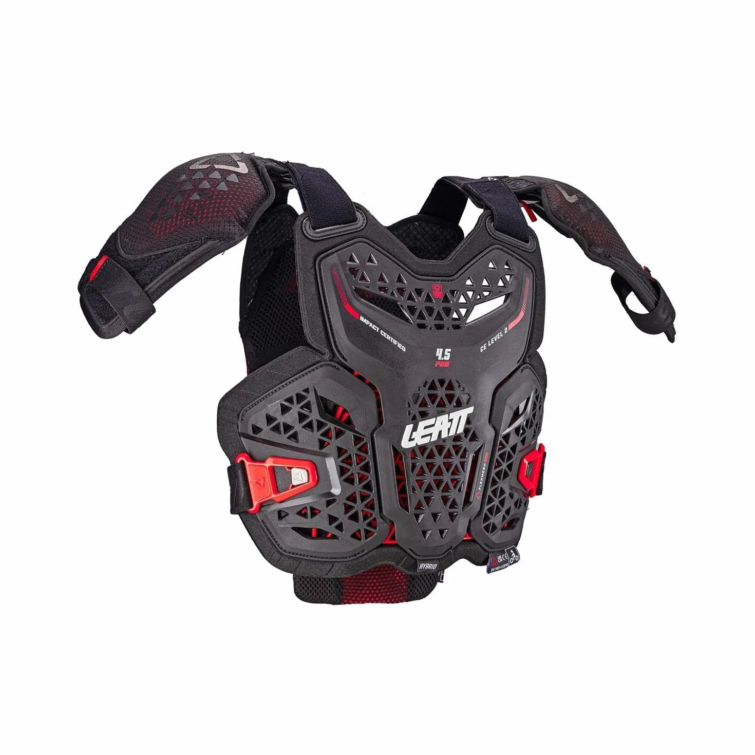LEATT Pettorina 4.5 Hybrid Pro Junior #S/M 134-146cm Nero