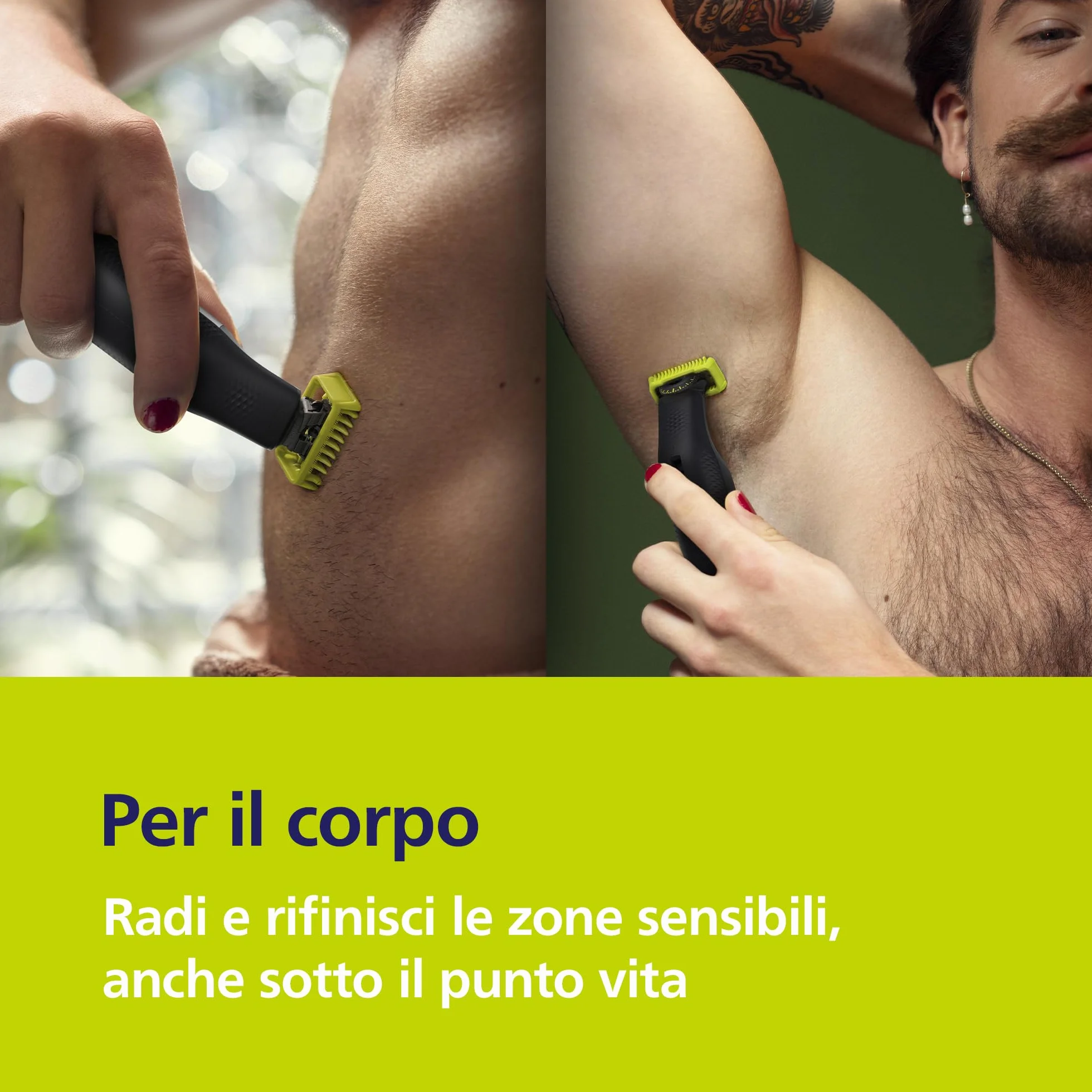 Philips OneBlade Pro 360 Regolabarba Elettrico Viso Corpo, Rasoio Depilatore, 2x 360 Lame, Pettine 14 Lunghezze, Kit Corpo, Base Ricarica, Custodia Viaggio