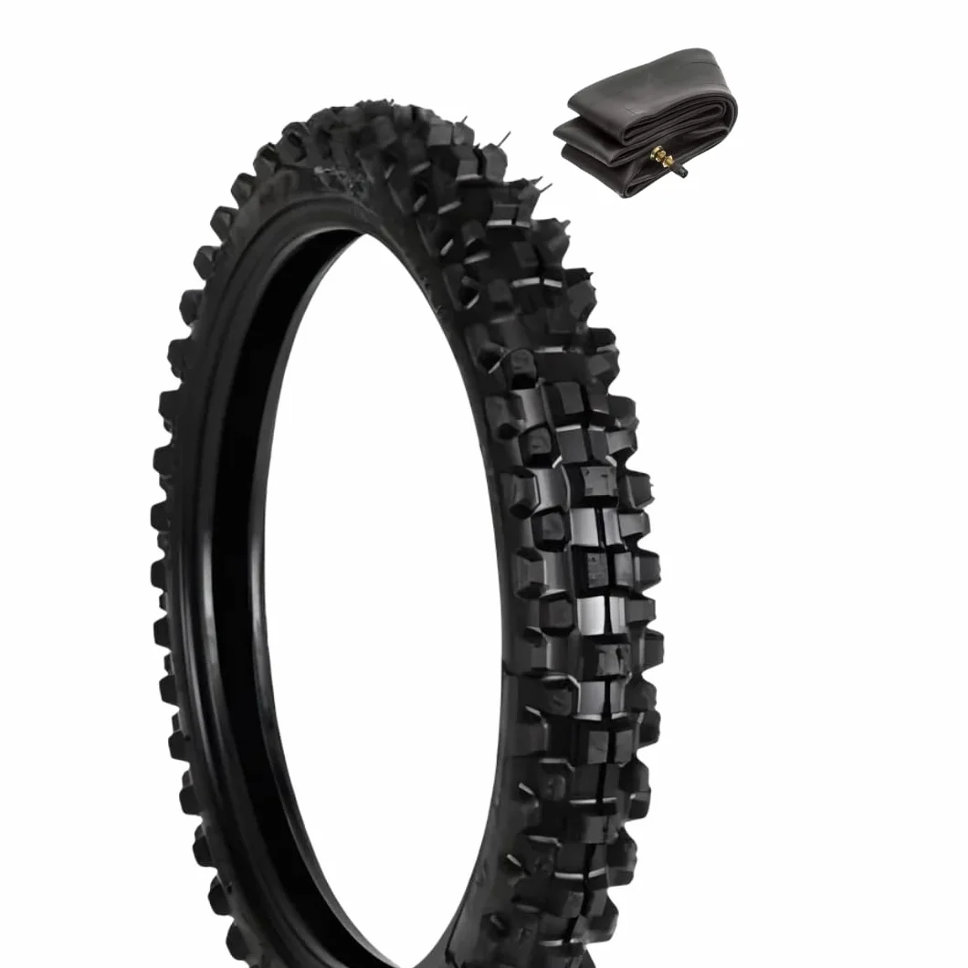 COPERTONE 60/100-14 + CAMERA D'ARIA PNEUMATICO ANTERIORE TASSELLATO ENDURO 30N MINICROSS GOMMA MOTO