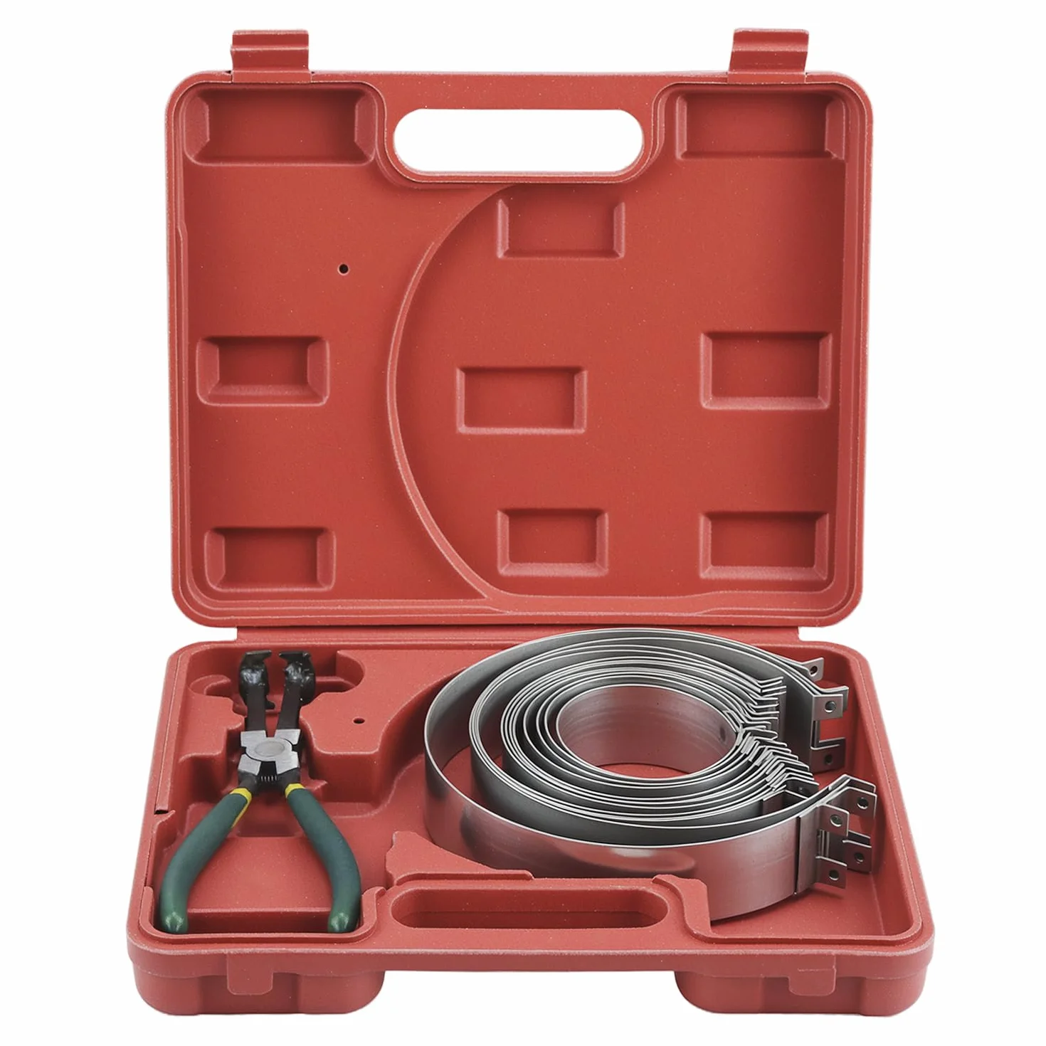 QWORK Set compressori a pistone con pinze 62-145 mm per SUV camion trattori automobili custodia