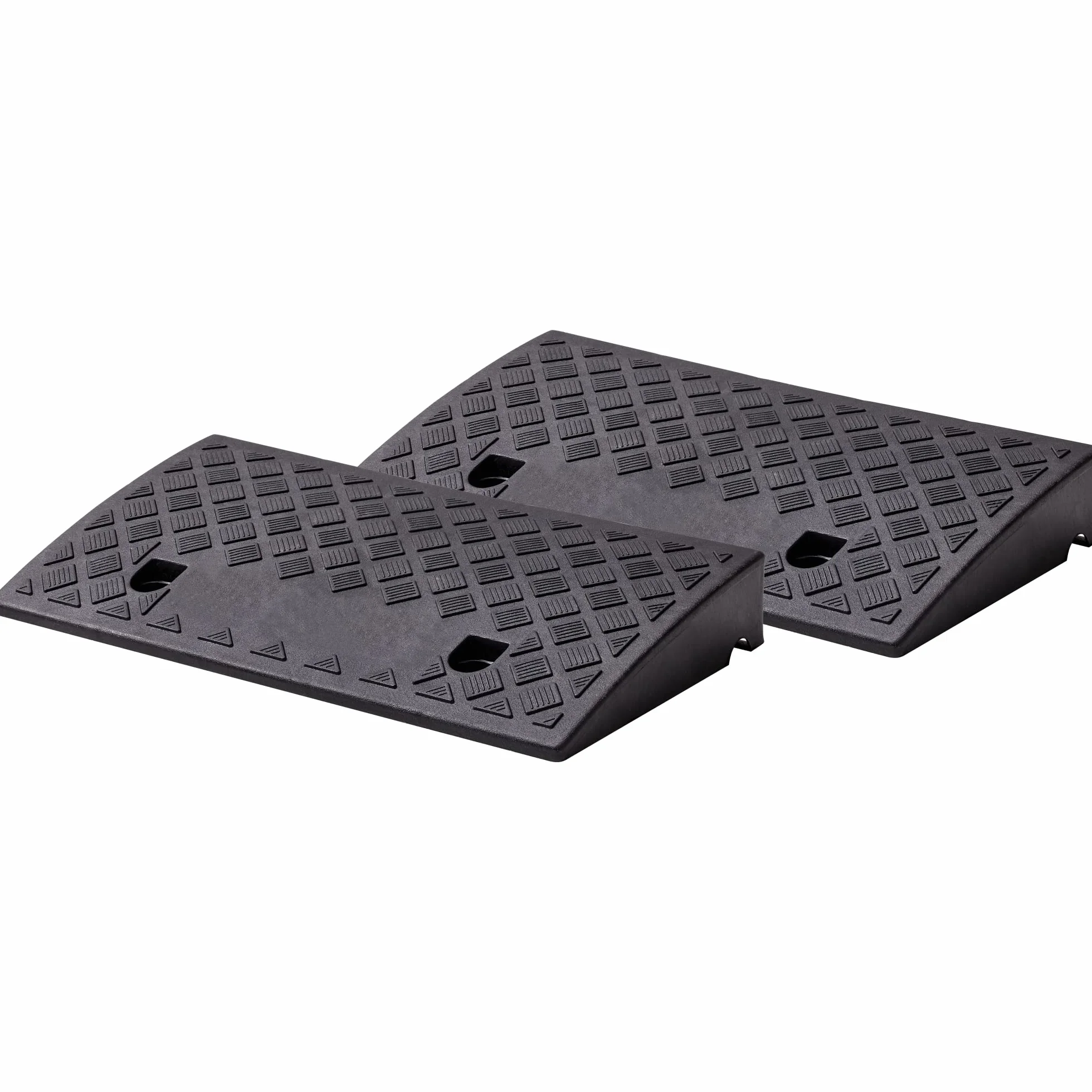 Cartrend 10646 - Rampa carrabile per marciapiede, Nero, 50 x 27 x 7 cm, Set di 2