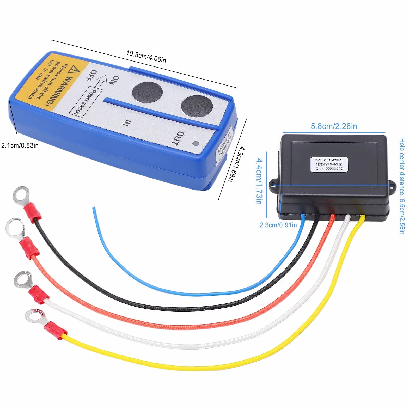 Kit Telecomando per Verricello Wireless 12V 24V 75ft Universale per Camion ATV SUV Auto