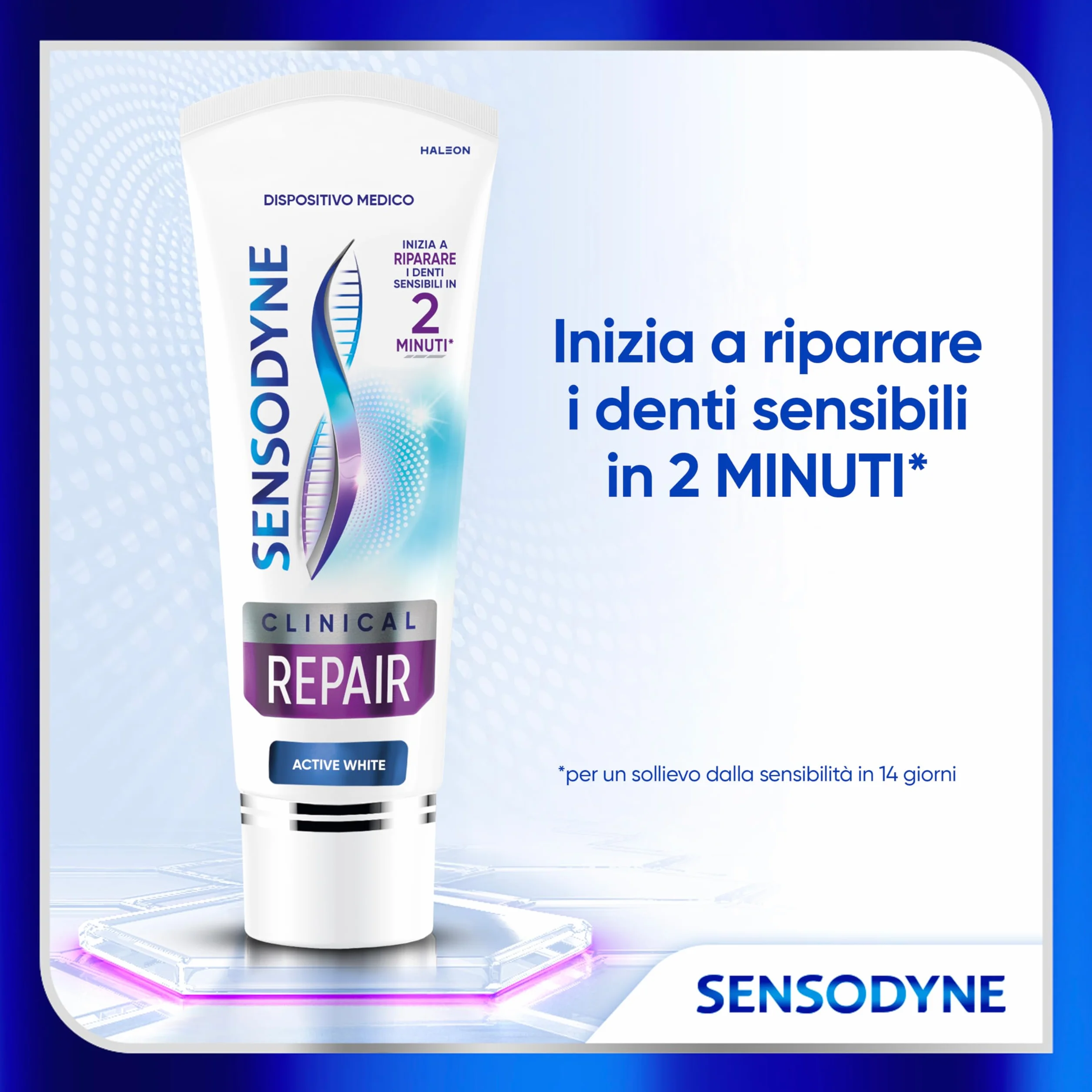 Sensodyne Clinical Repair Active White Dentifricio Denti Sensibili Sbiancante 75ml