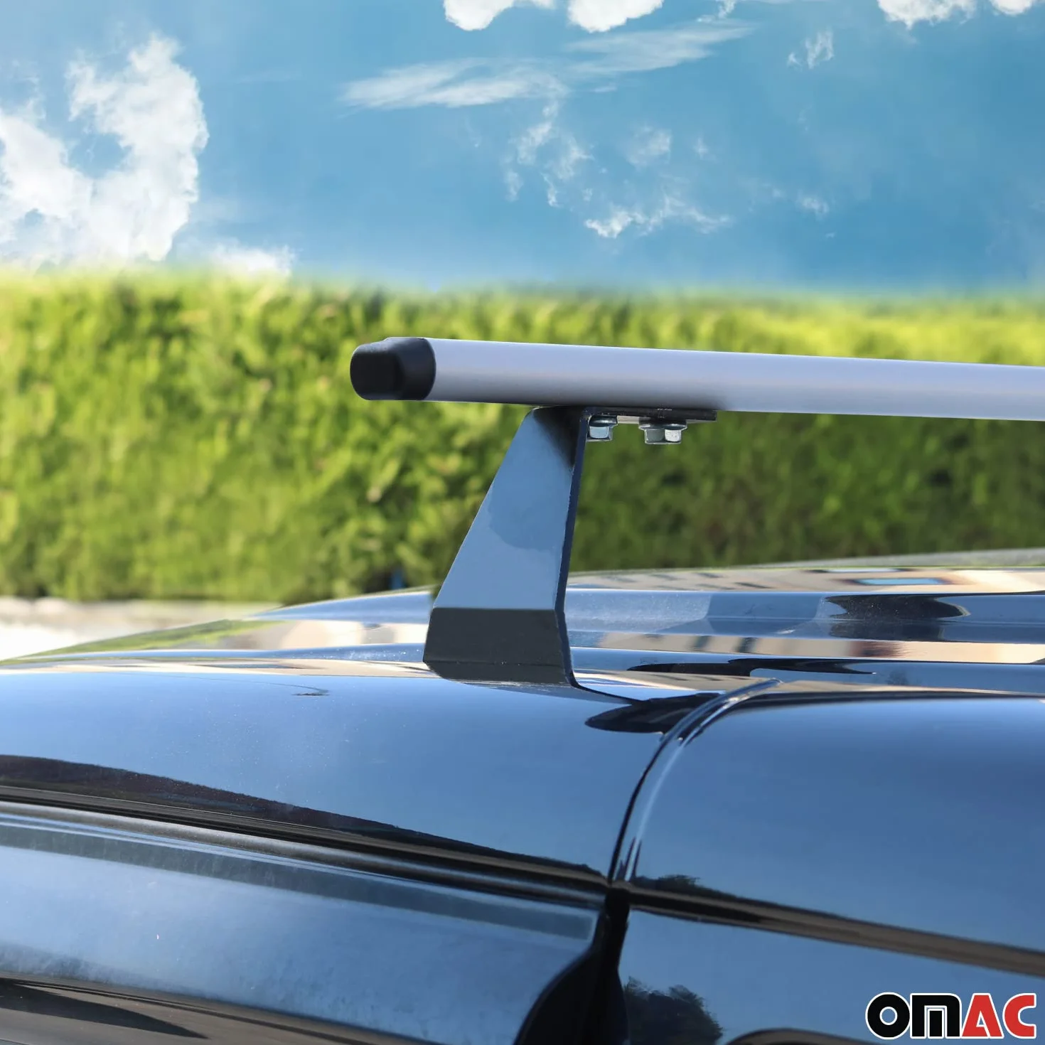 OMAC Heavy Duty Barre Portatutto Trasversali Compatibili con FIAT Doblo II 2010-2021 – 3 Stangen – Acciaio Argento