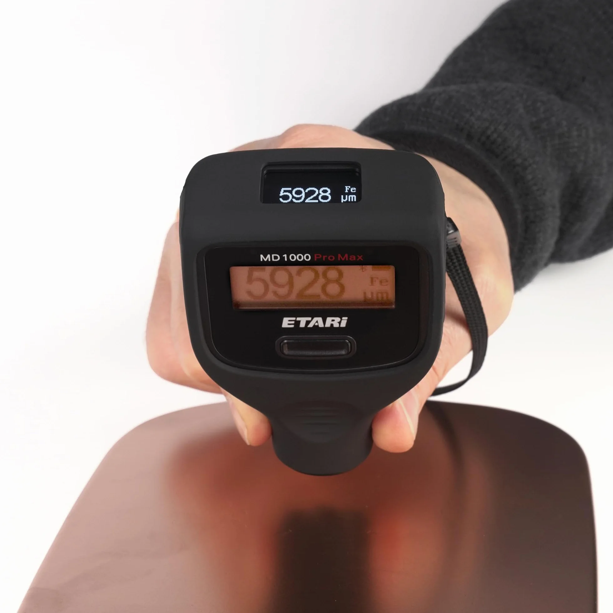 ETARI MD 1000 Pro Max (Ferr & Non-Ferr), misuratore di spessore della vernice professionale per misurare lo spessore della vernice in auto fino a 6000 μm, + 3 colori di illuminazione dello schermo, +