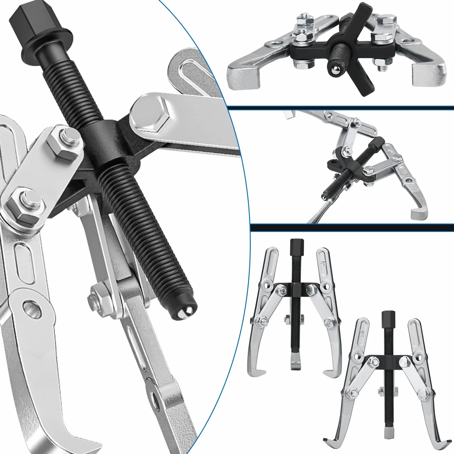 Estrattore cuscinetti 12" 50-300 mm 2/3 bracci esterni interni acciaio CrV