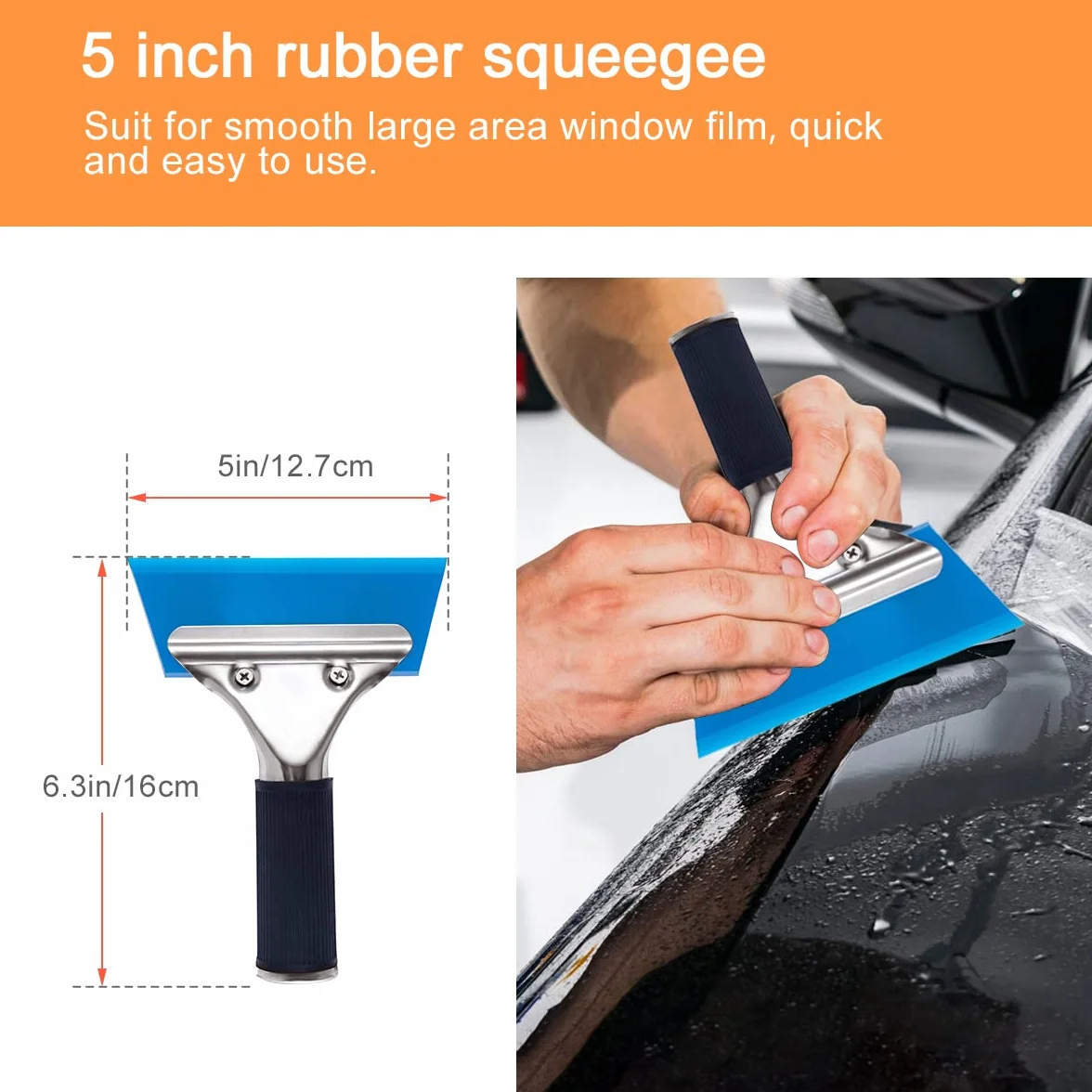 Luxiv Car Window Tint Application Tools Kit, 9 PCS Vehicle Glass Protective Film Installing Tool Car Window Film Squeegee Automotive Film Scrapers Window Tint Tools