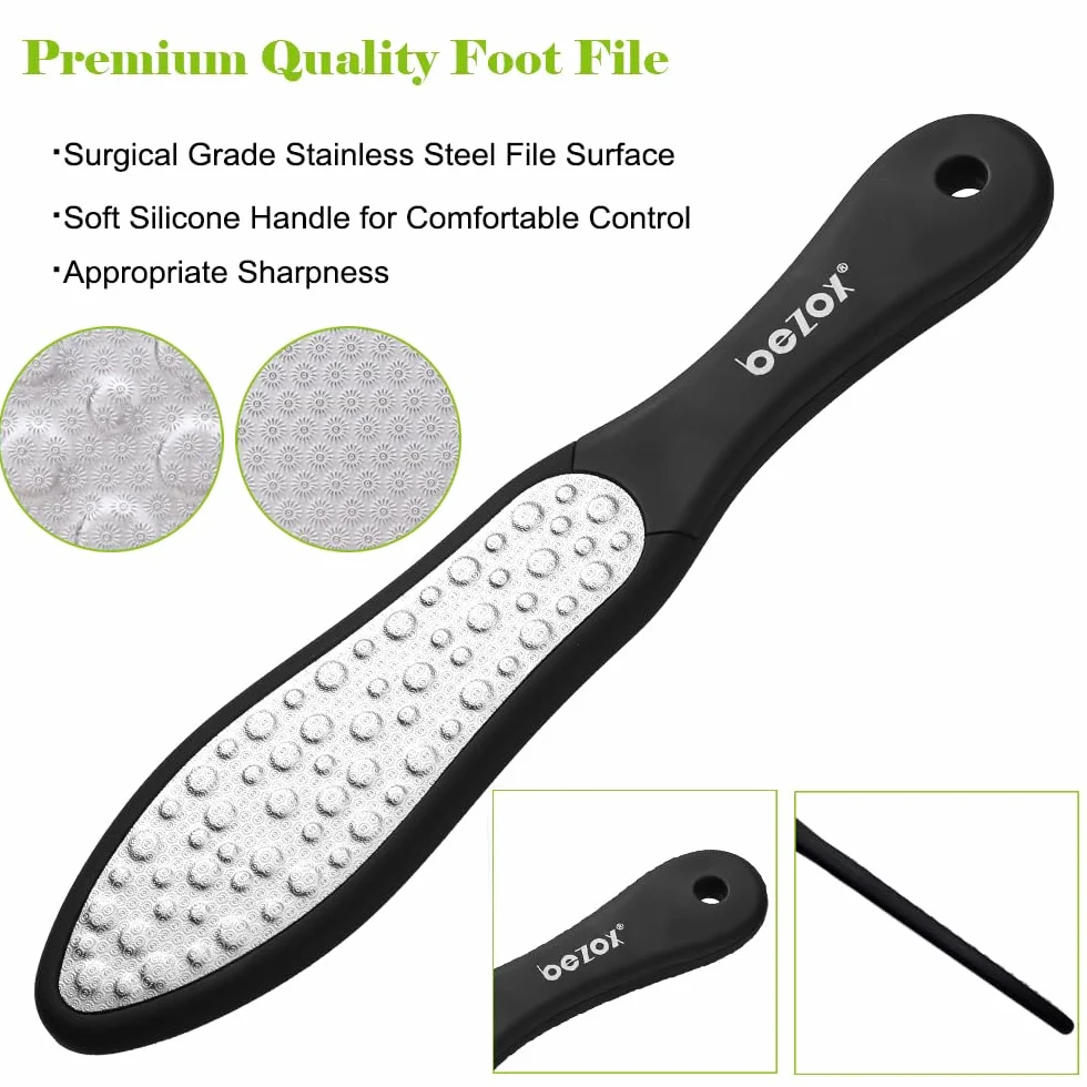 BEZOX Lima Per Piedi Professionale - Calli Remover Pedicure Acciaio Inox