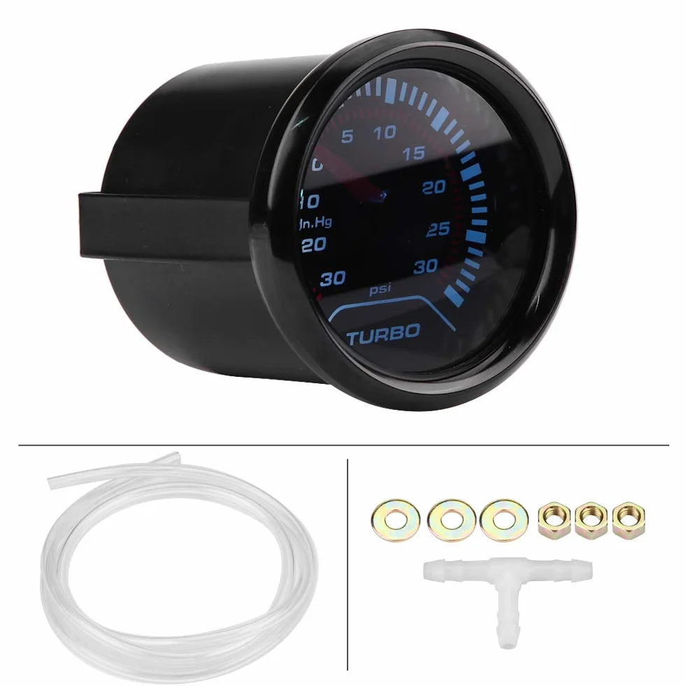 Manometro Turbo Boost, quadrante fumé universale 52 mm, quadrante turbo Boost Turbo