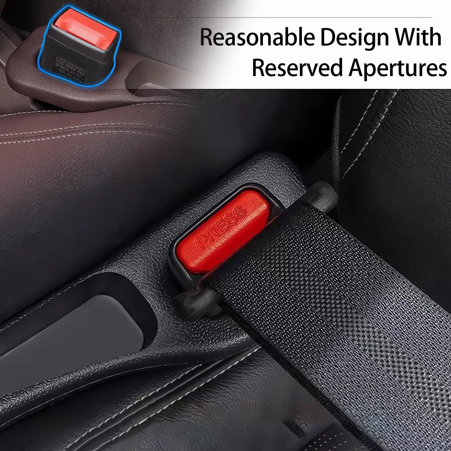 2 Pezzi Auto Riempitivo per Sedili (4 Pezzi Ganci per Auto) Car Seat Gap Strips, Riempitivo per Auto Adatto alla Maggior Parte dei Modelli di SUV Accessori per Camion.