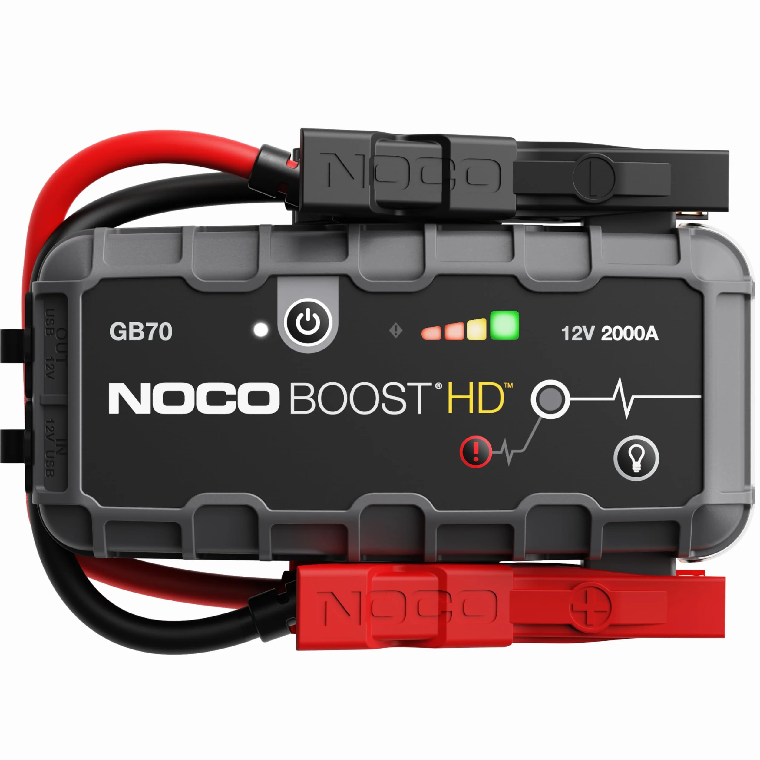 NOCO Boost GB70: Avviatore di Emergenza UltraSafe 2000A – Booster Batteria al Litio 12V, Caricabatteria Portatile Power Bank e Cavi Avviamento – Per Motori Benzina fino a 8.0L e Diesel fino a 6.0L