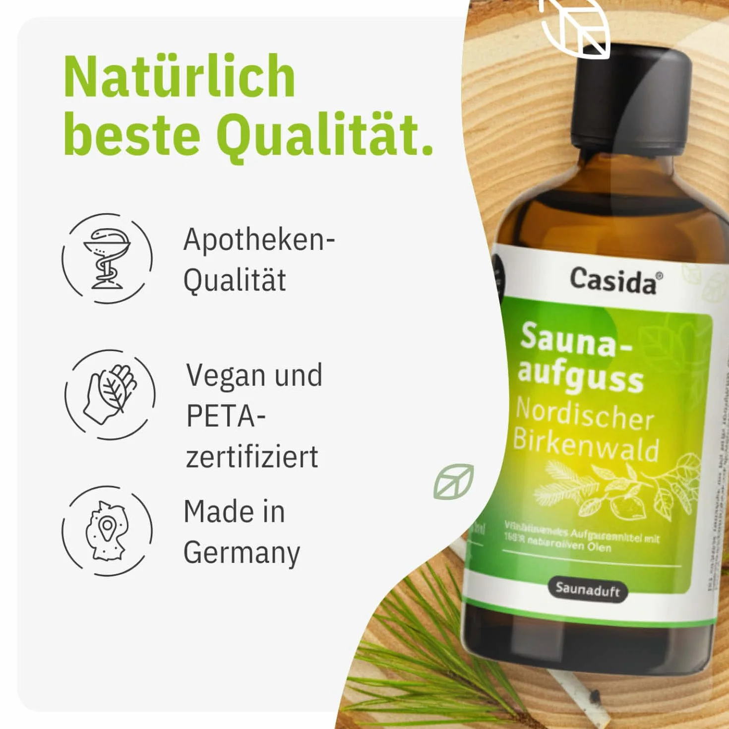 Casida Infusione per sauna con oli essenziali naturali betulla eucalipto abete rosso limone 100 ml