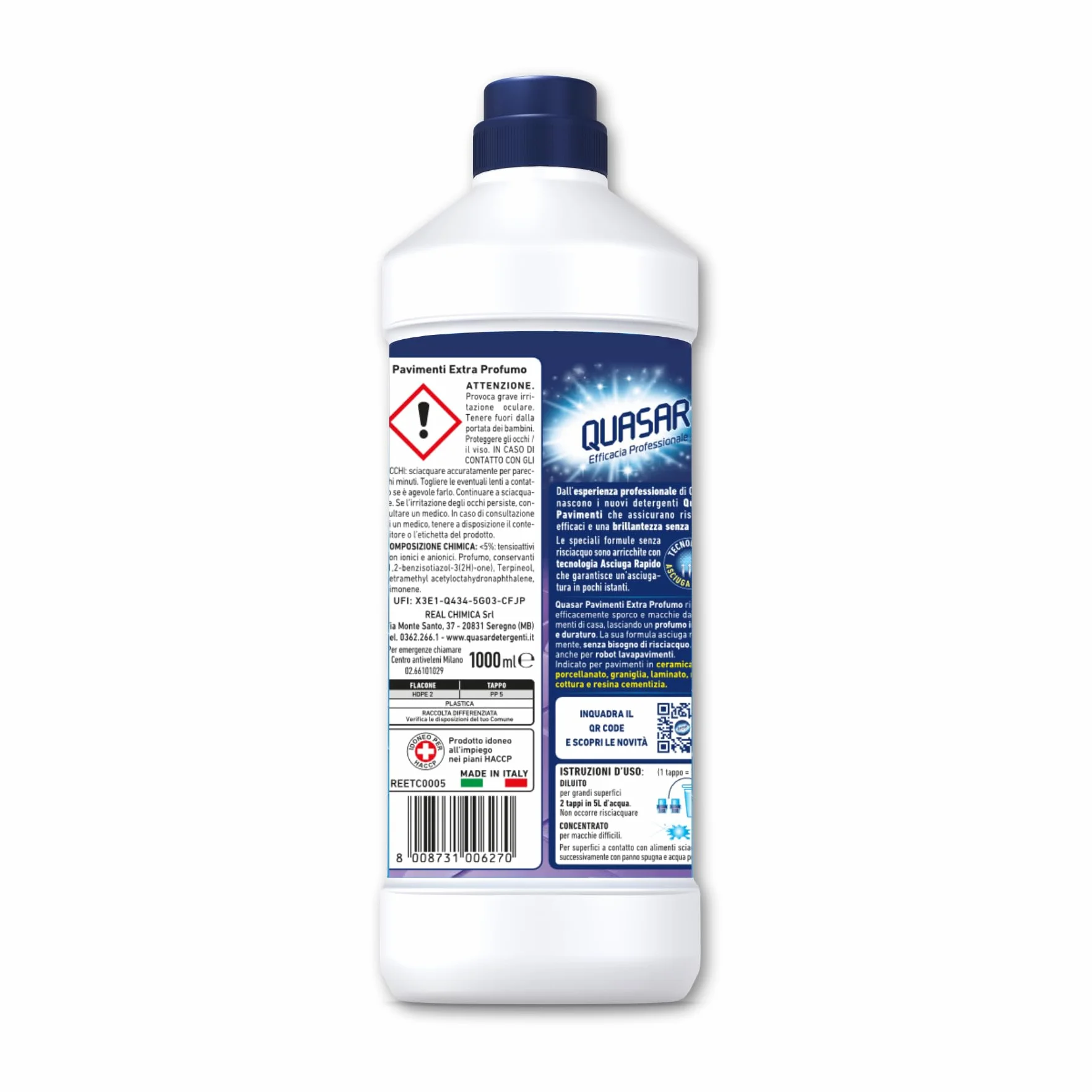 Quasar Pavimenti Extra profumo 1000 ml - Asciuga Rapido
