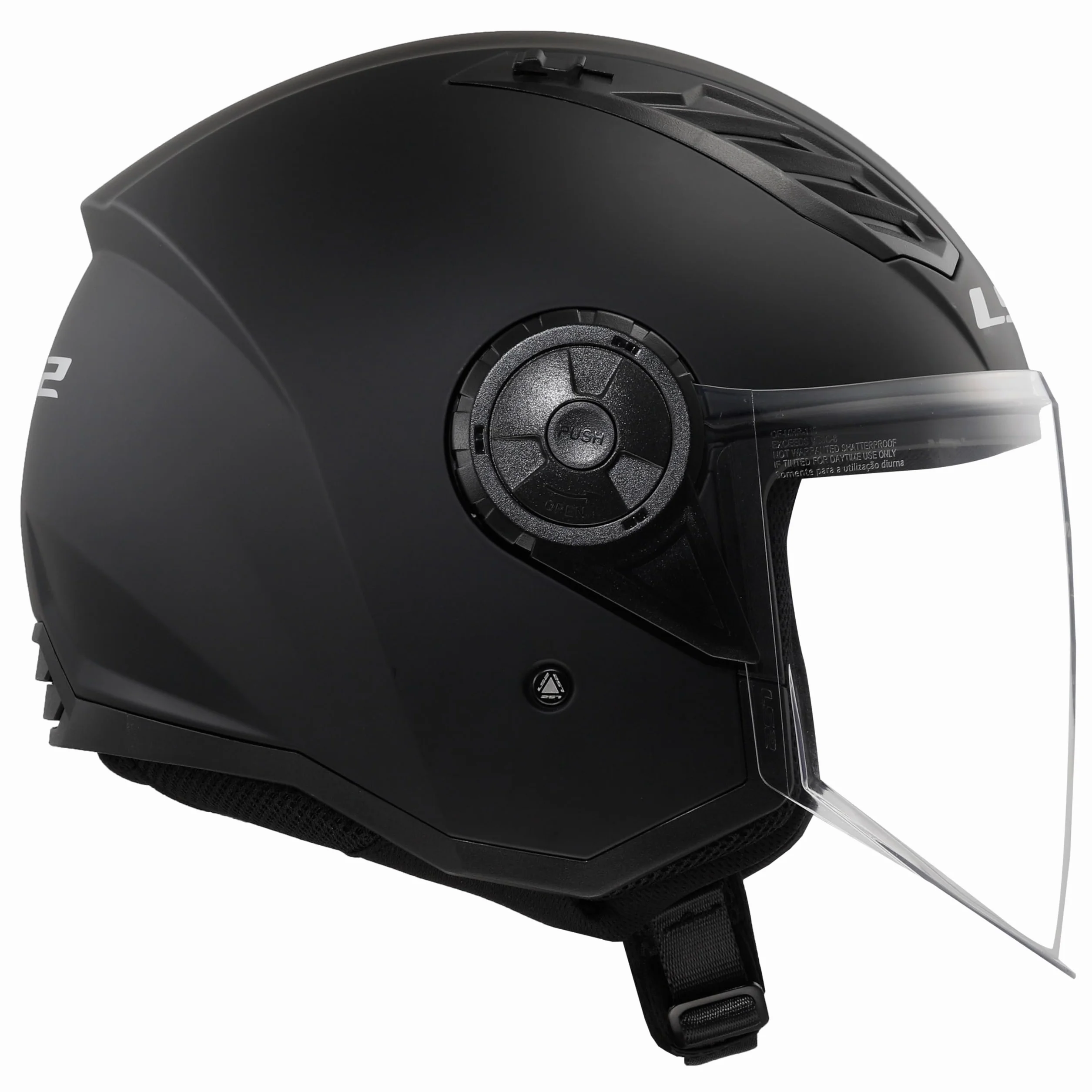 Open Faced Motorcycle Helmet. LS2 Airflow II ECE 22.06