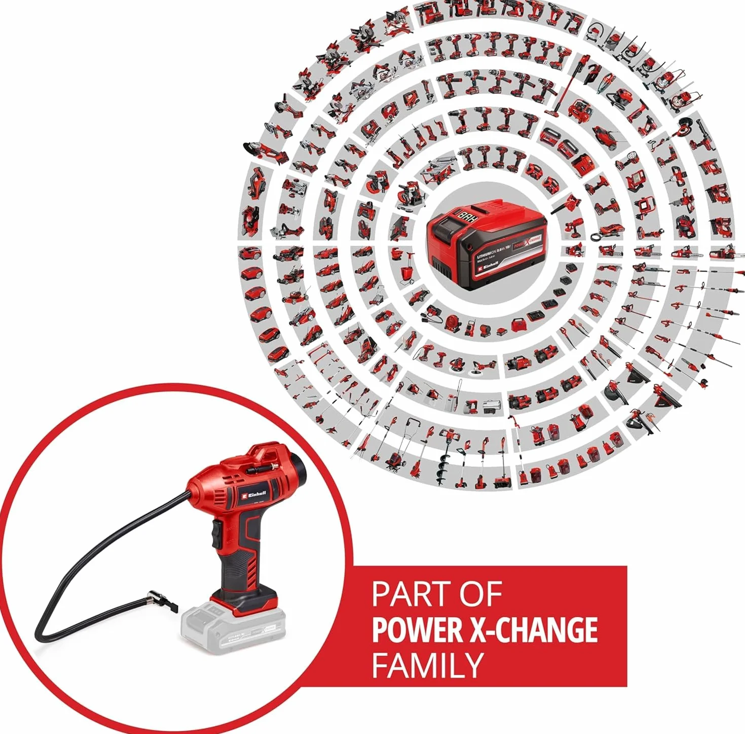 Einhell CE-CC 18 Li-Solo Power X-Change Compressore per auto a batteria 18 V 11 bar ioni di litio