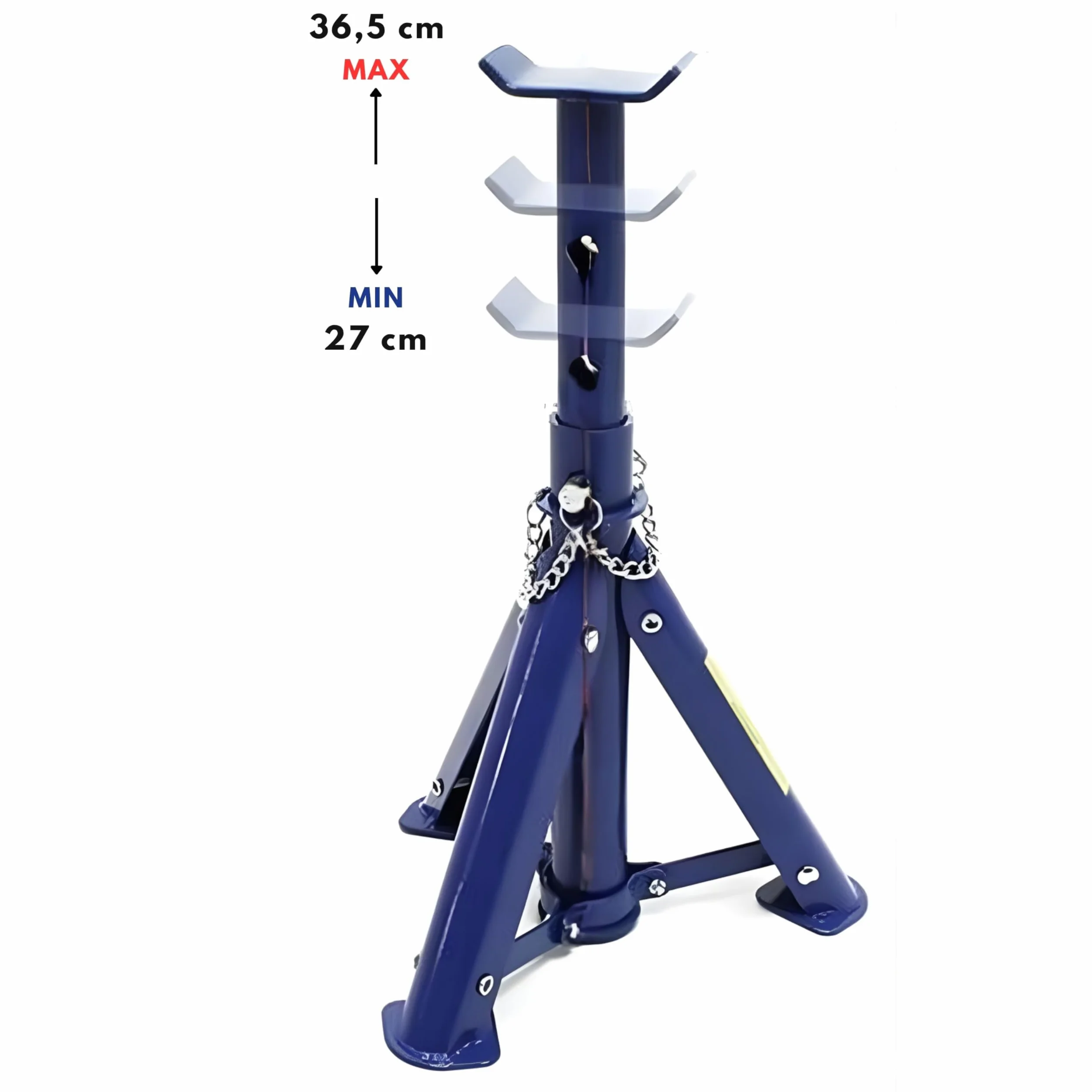 Yasta Coppia Cavalletti Auto 3 Tonnellate Altezza Regolabile 27-36,5 cm Kit 2 Pezzi