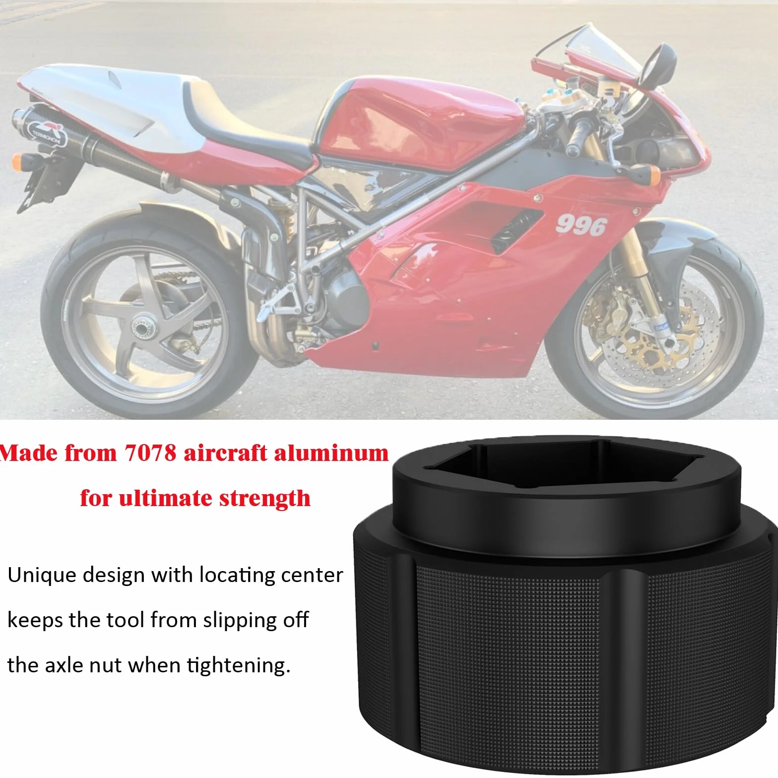 Chiave a bussola 46mm/41mm per ruota Ducati 748 848 916 996 998 Multistrada 1000 1100 Monster S2R S4R S4RS 796 1100 Hypermotard 796 821 939 950 Streetfighter 848