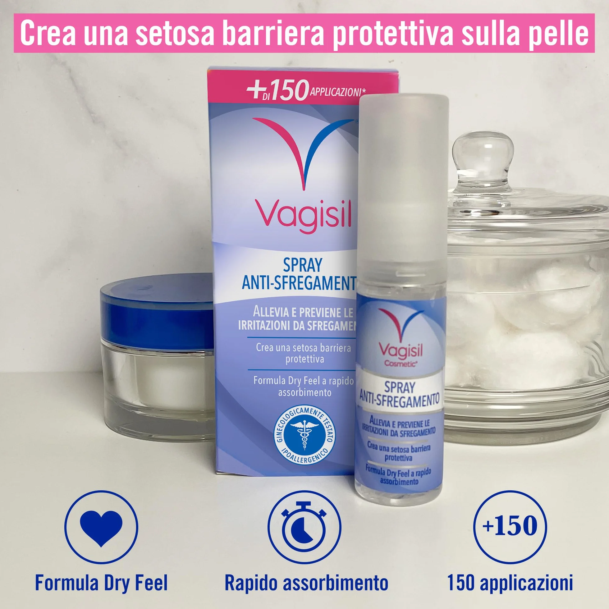 Vagisil Spray Antisfregamento 30 ml Protegge Da Irritazioni Da Sfregamento e Arrossamenti
