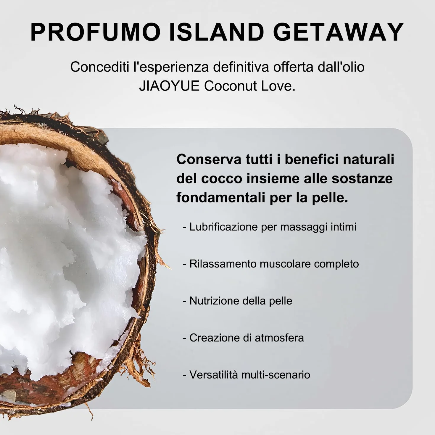 Olio da massaggio erotico al cocco 30 ml