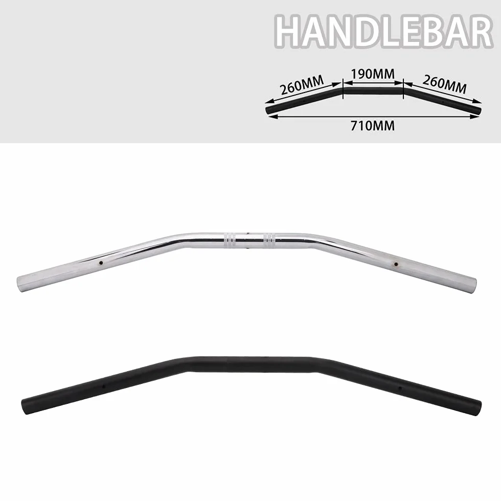 Manubrio Moto Drag Bar 25mm 7/8" Nero Do Sportster Cruiser XL 883 1200