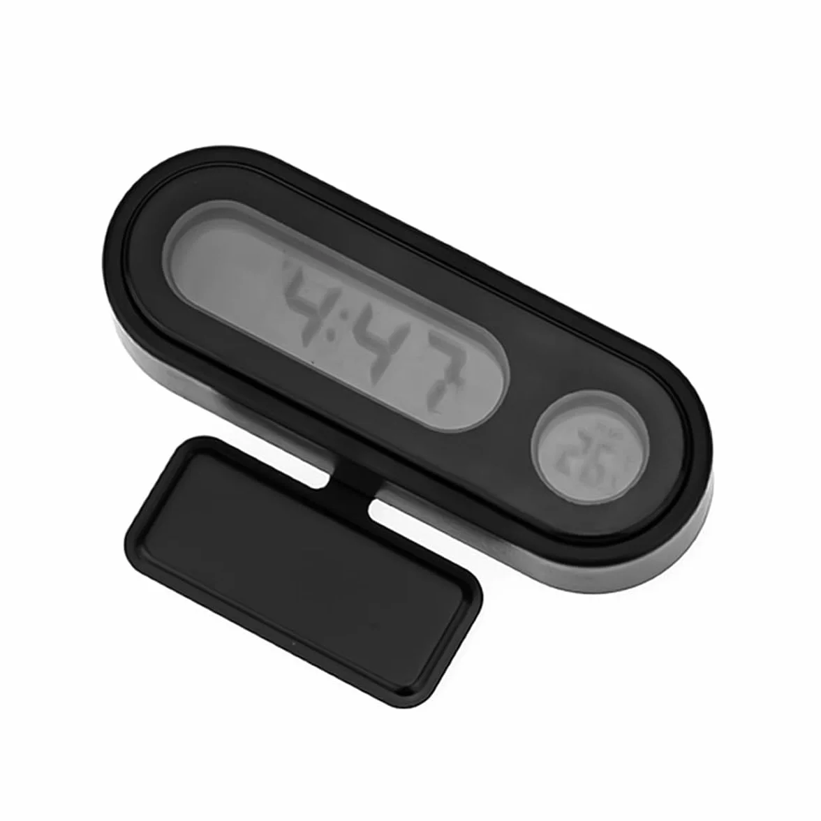 DollaTek Orologio da cruscotto per auto 2 in 1 con display notturno e termometro universali