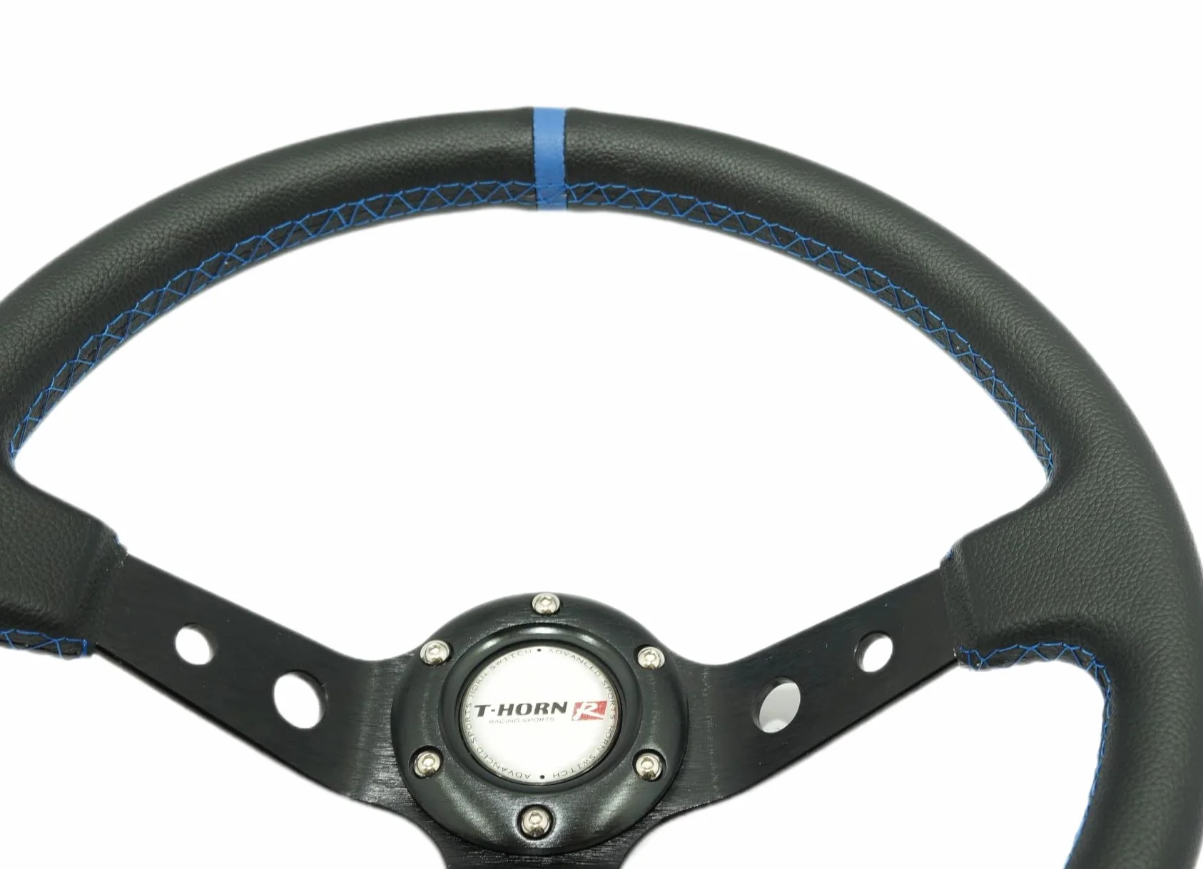 DoradoTuning Piatto profondo sport volante in pelle nera 350mm