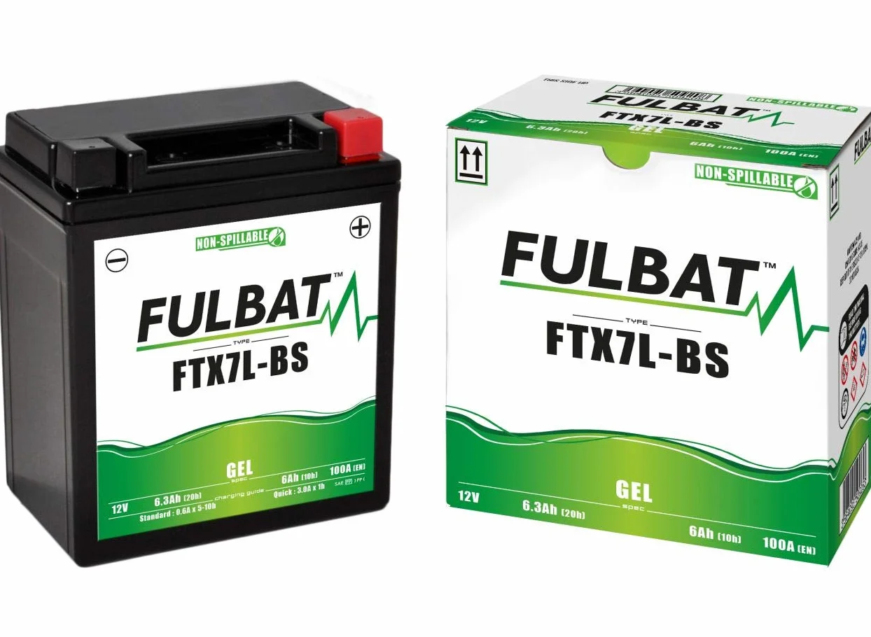 Batteria moto Fulbat Gel FTX7L-BS YTX7L-BS 12 V 6,3 AH 100 A