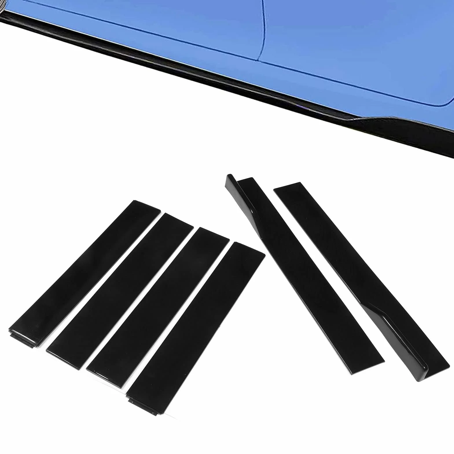 6 Pezzi Minigonne Laterali Inferiori per Auto per Audi Q3 2011-2023, Estensioni per Minigonne Laterali Auto, Splitter Alettoni Laterali Auto Accessori