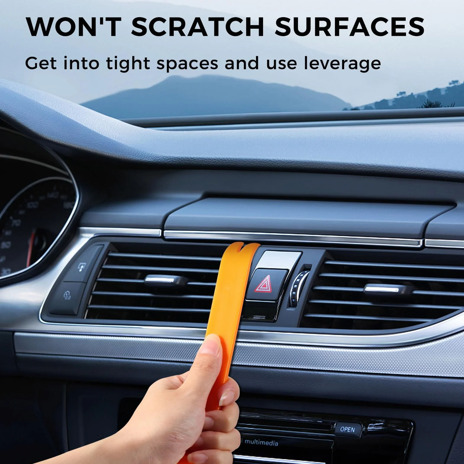 Diboniur 4Pcs Kit smontaggio Plastiche Auto, Leve Plastica Smontaggio Auto per Pannelli Auto Autoradio Cruscotto
