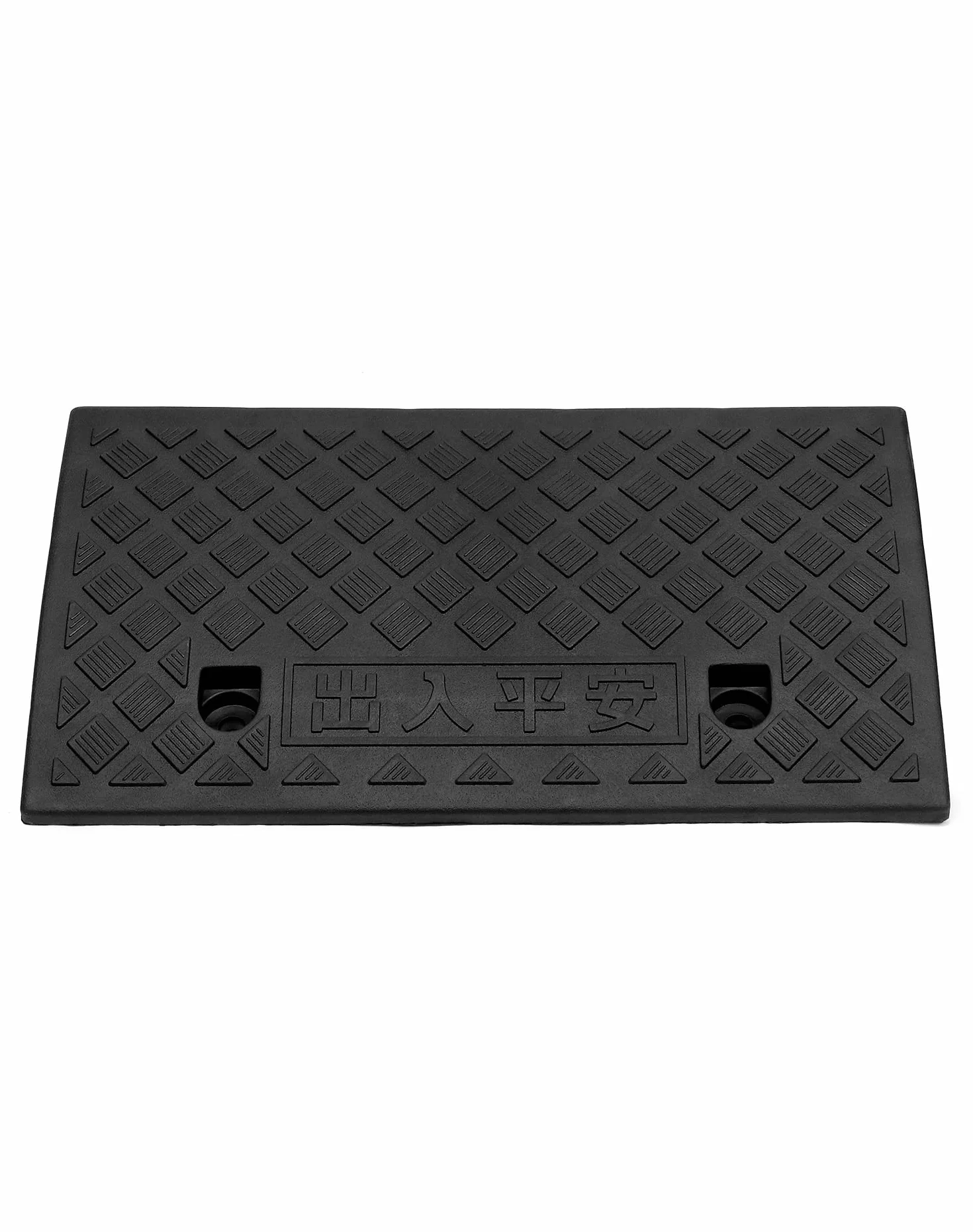 QWORK® 2 pezzi rampa carrabile per marciapiede in plastica, rampe auto, per sedie a rotelle, moto, 49x27x7 cm