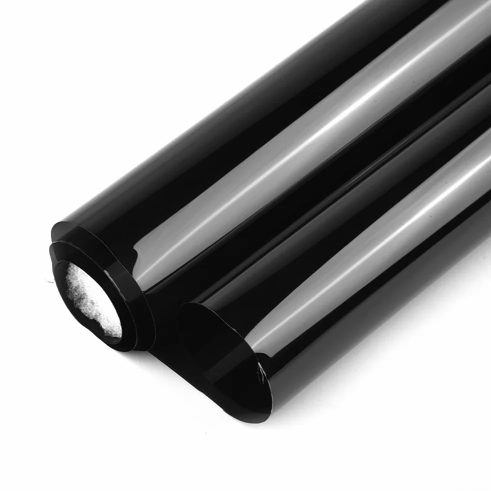Rotolo di pellicola oscurante 15% VLT, nero, 25 x 100 cm, per auto, casa, vetri, rifiuto del calore, riduzione dei riflessi, protezione UV