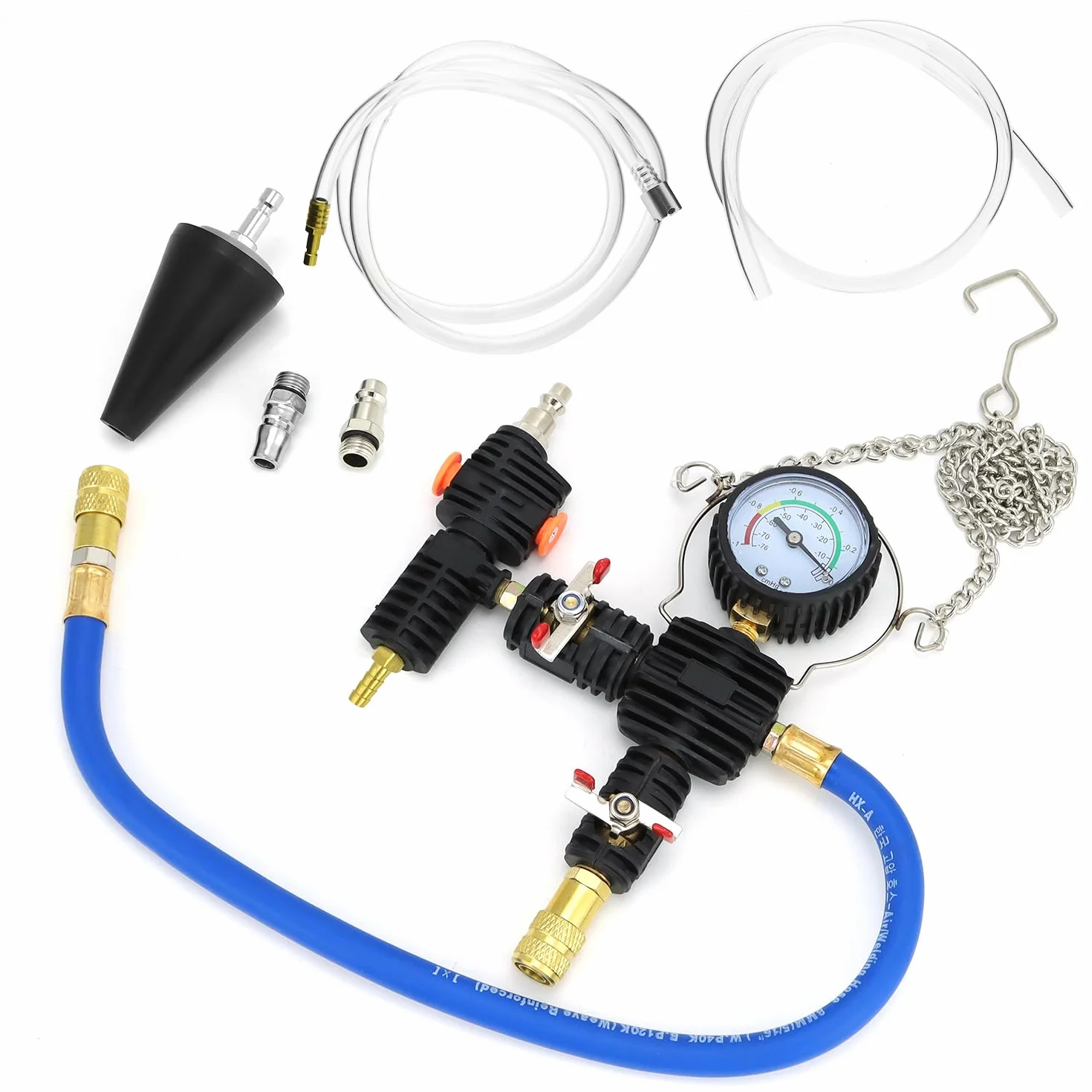 QWORK® Tester di Spurgo del Sistema di Raffreddamento, Ricarica del Liquido di Raffreddamento Attrezzo