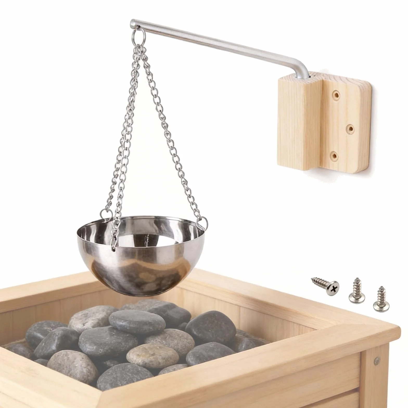 Ciotola per Sauna 350 ML Acciaio Inox Accessori Sauna per Spa Oli Essenziali
