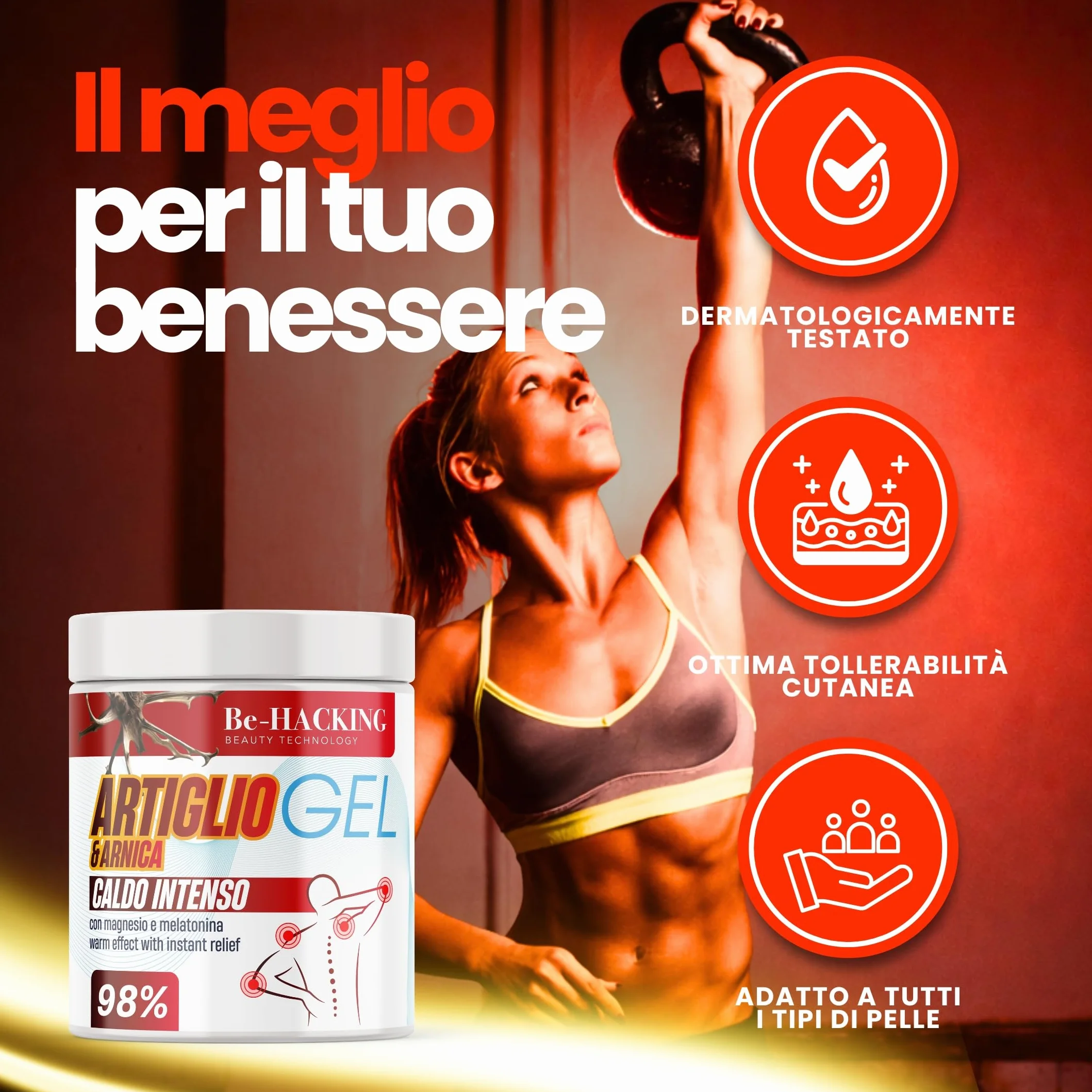 Gel Arnica e Artiglio del Diavolo Extra Forte 550ML Antinfiammatorio Massaggio Caldo