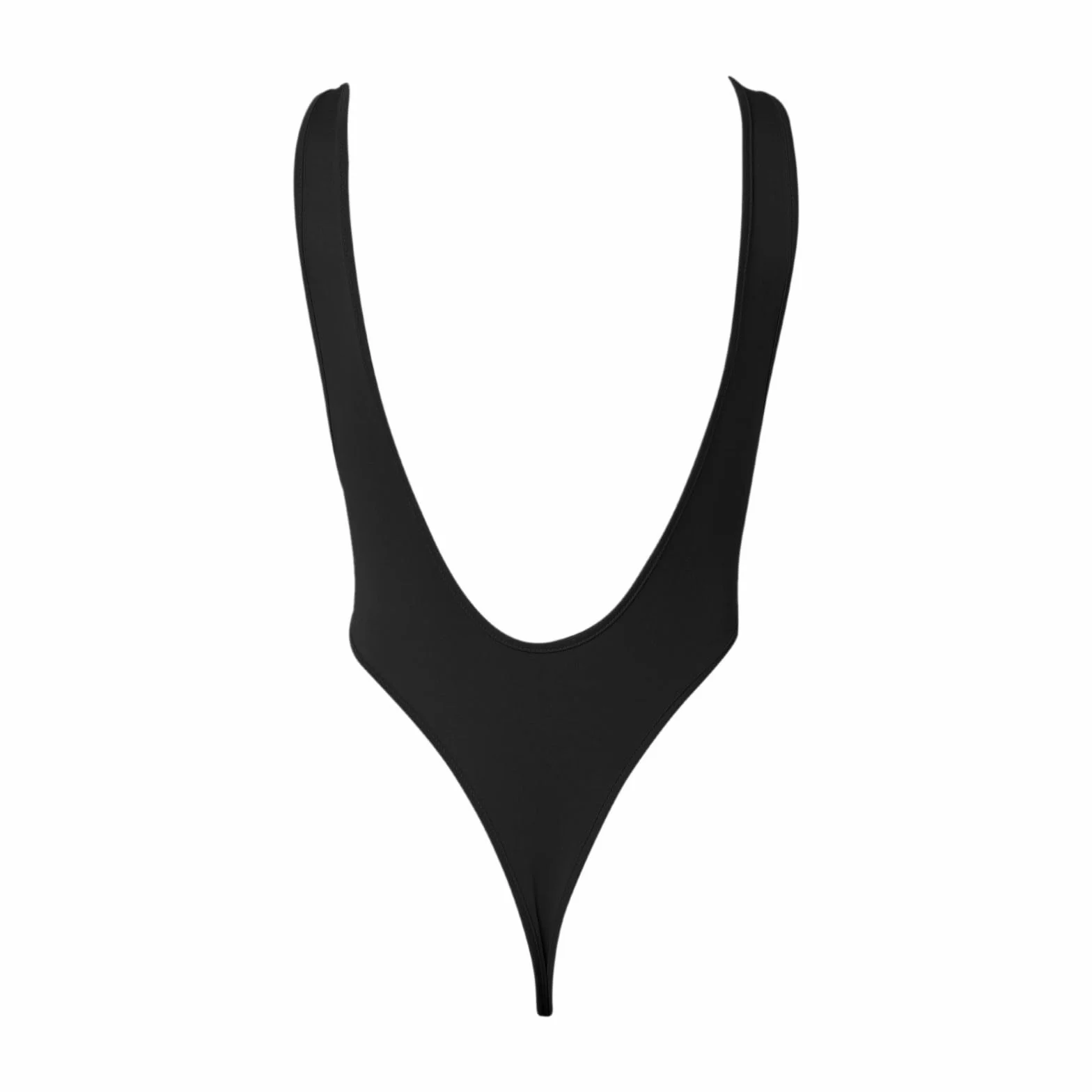 Body trasparente in rete da uomo con scollo rotondo Shapewear