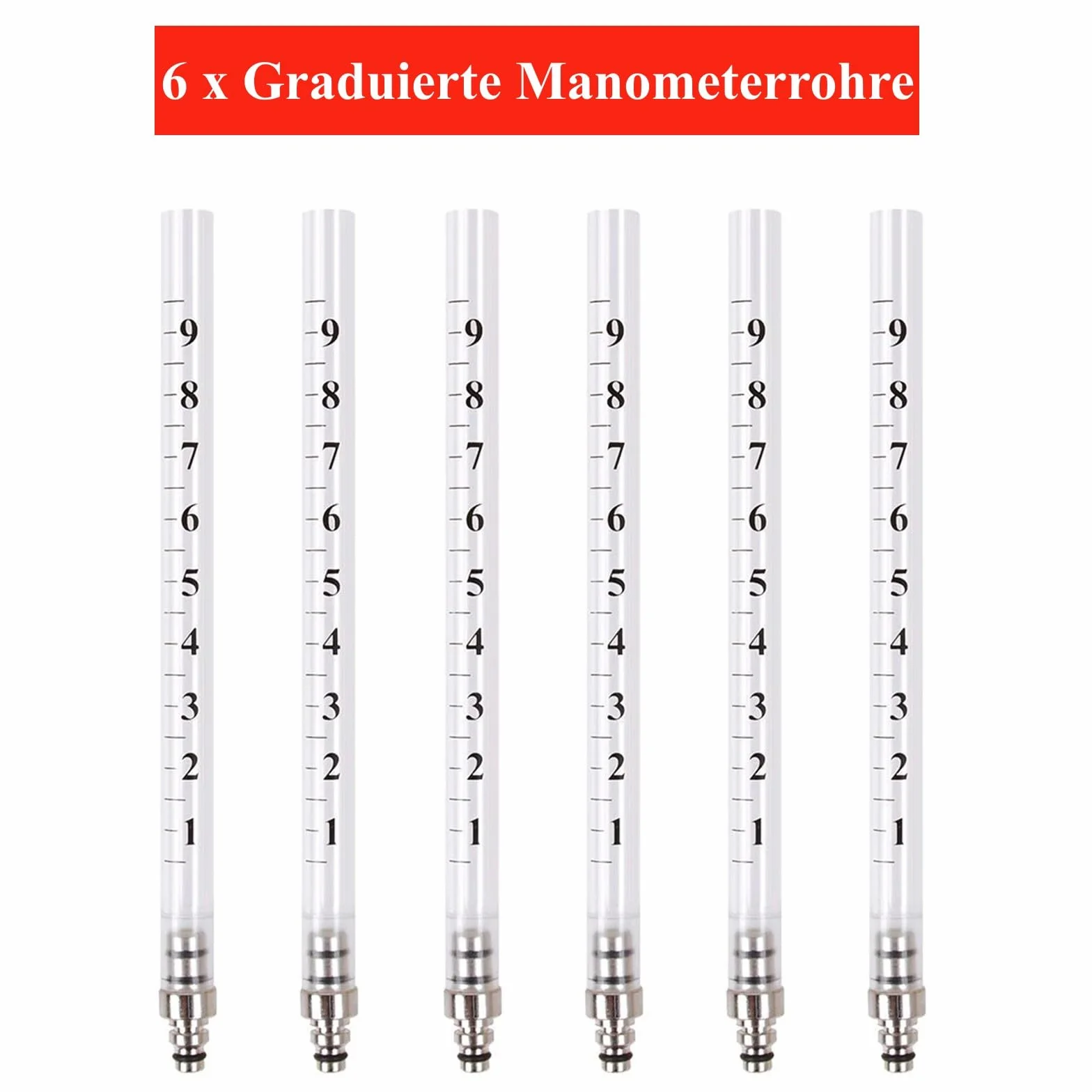 Common Rail Tester 6 cilindri Kit di strumenti di prova per iniettori con 24 adattatori
