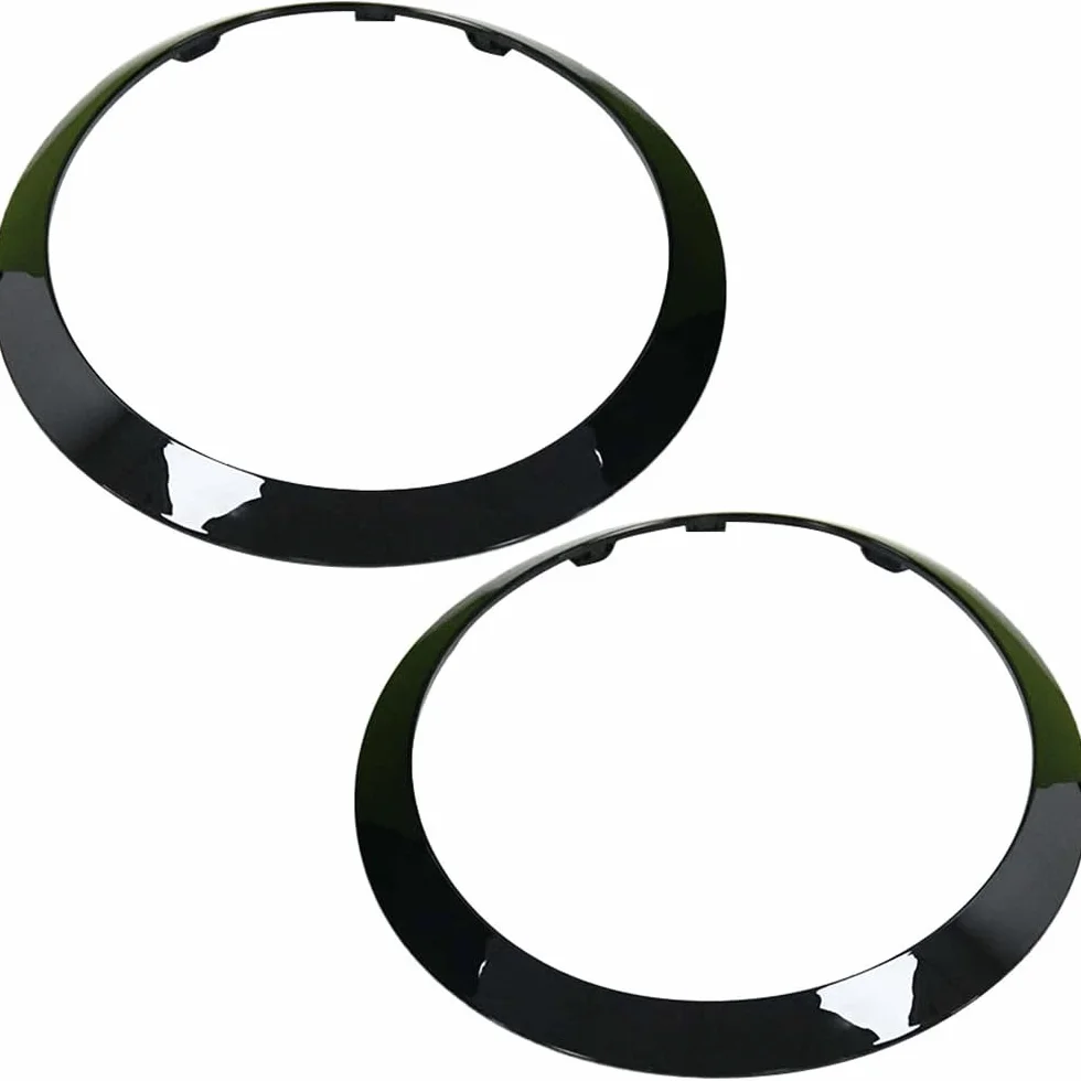 BMW Mini Cooper F55 F56 F57 2014+ Copertura anello fari lato destro e sinistro Nero lucido 51137300631 51137300632