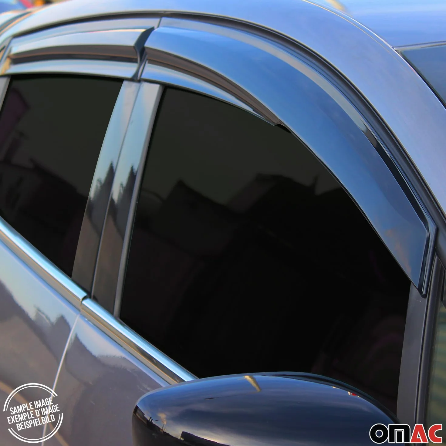 OMAC Deflettori Aria Regenabweiser per Opel Corsa F 2019-2026 Acrylic 4tlg