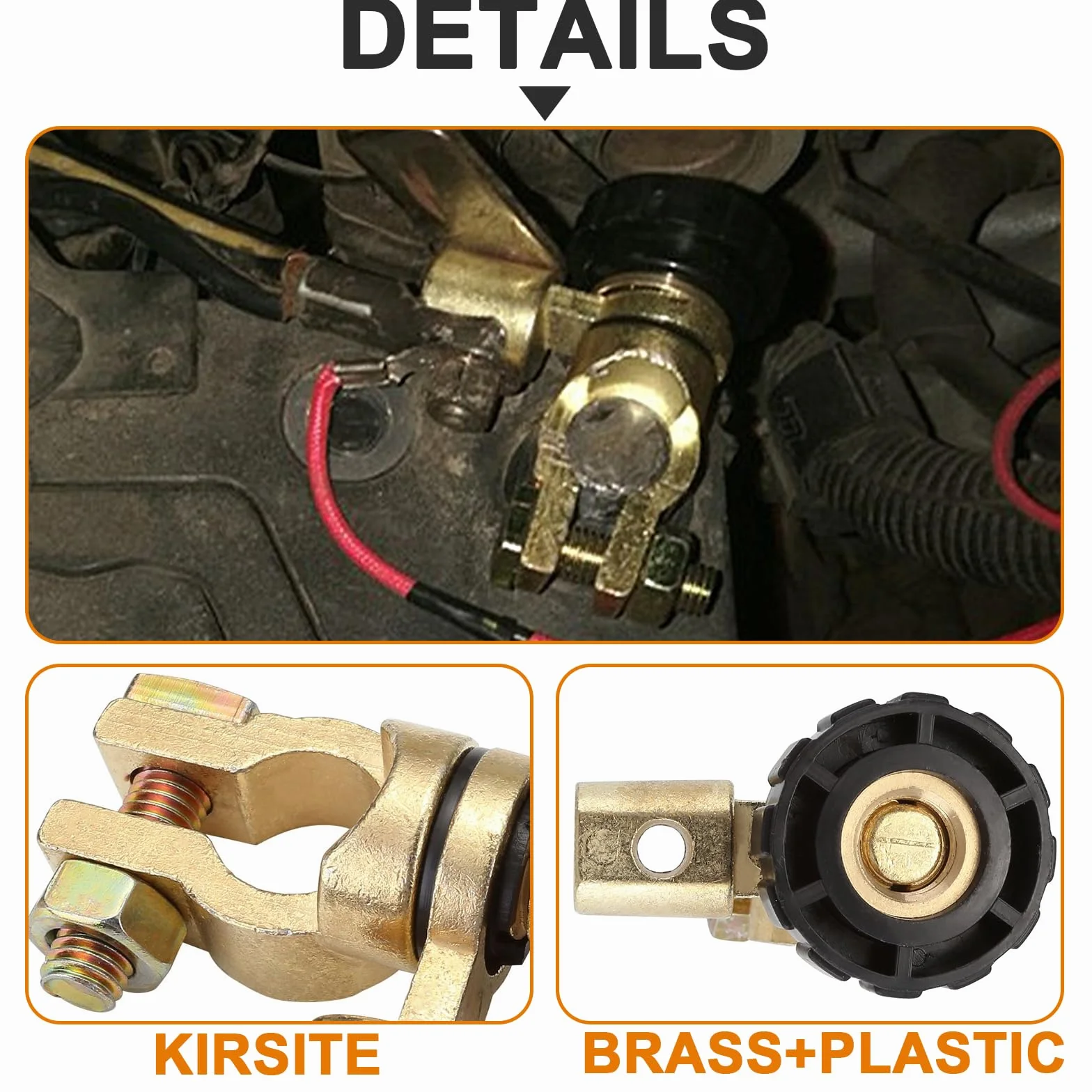 Morsetto Interruttore Stacca Batteria, Lega di Zinco Interruttore Della Batteria Stacca Batteria per Auto L Shape Staccabatteria 12V, per Testa Della Batteria per Auto da 15.5-17 mm (nero)