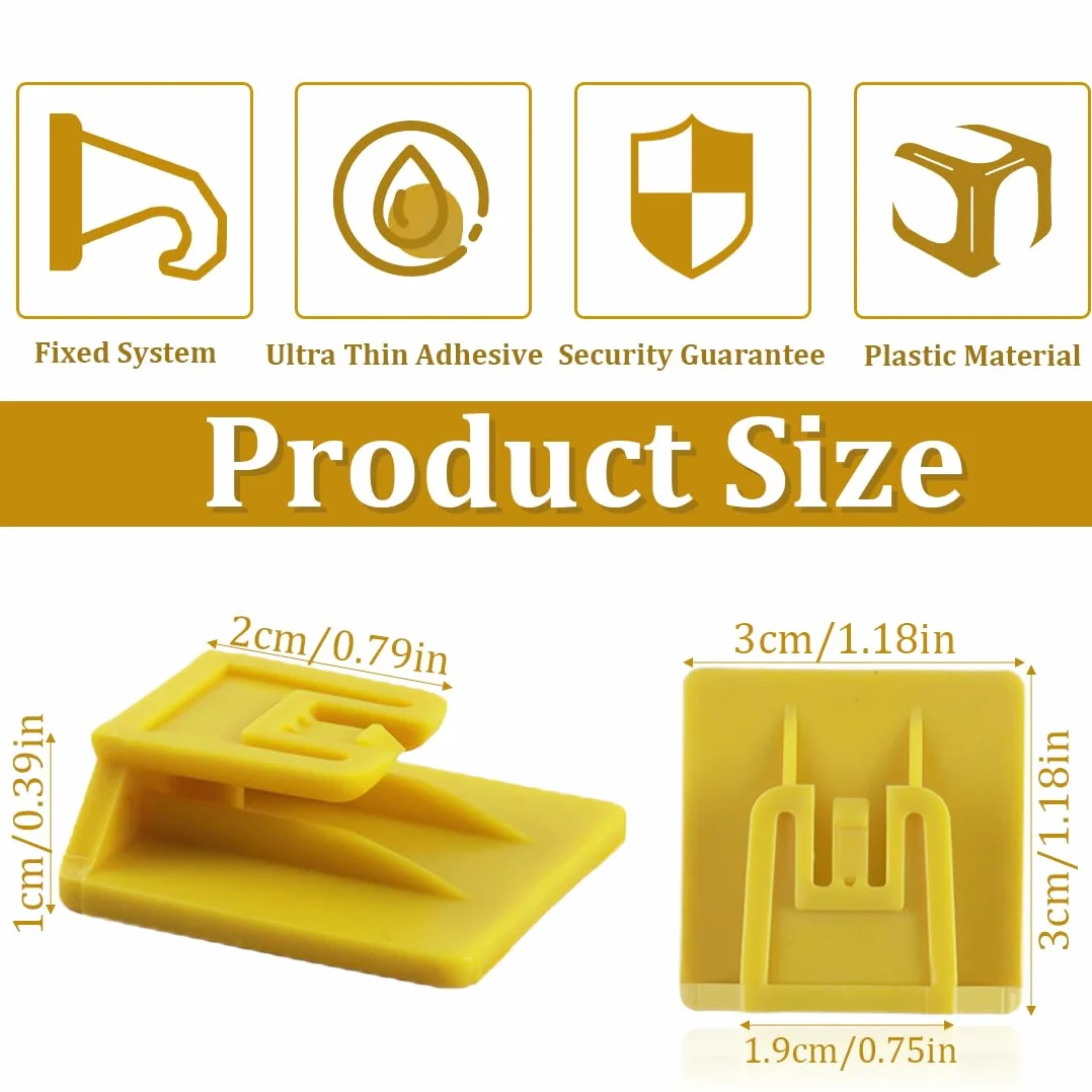 Clip Supporto per T.pass - 1 Pezzi Clip per Telepedaggio 2019 Sistema di Fissaggio Removibile, 3 x 3 cm, Porta T.pass per auto,Clip di supporto per Telepedaggio (modello T.Pass 2019) per auto