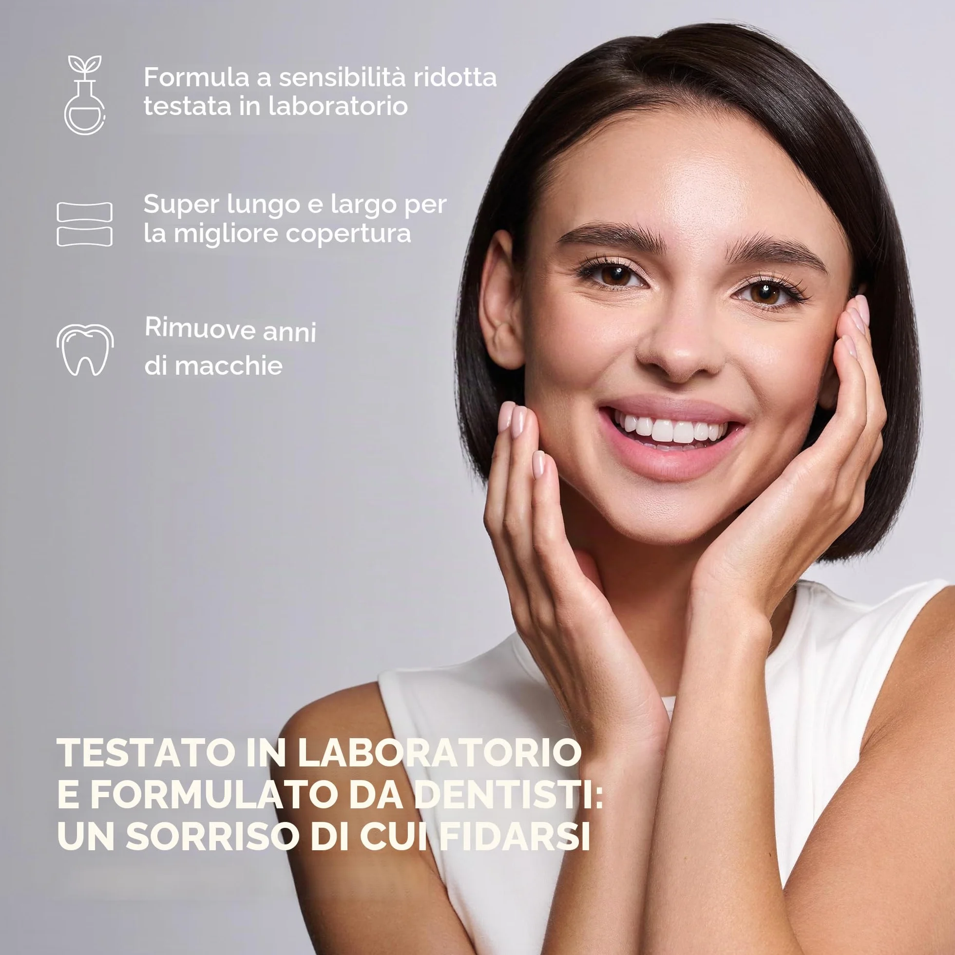 InoPro Kit strisce sbiancanti denti 14 trattamenti senza perossido smalto sicuro